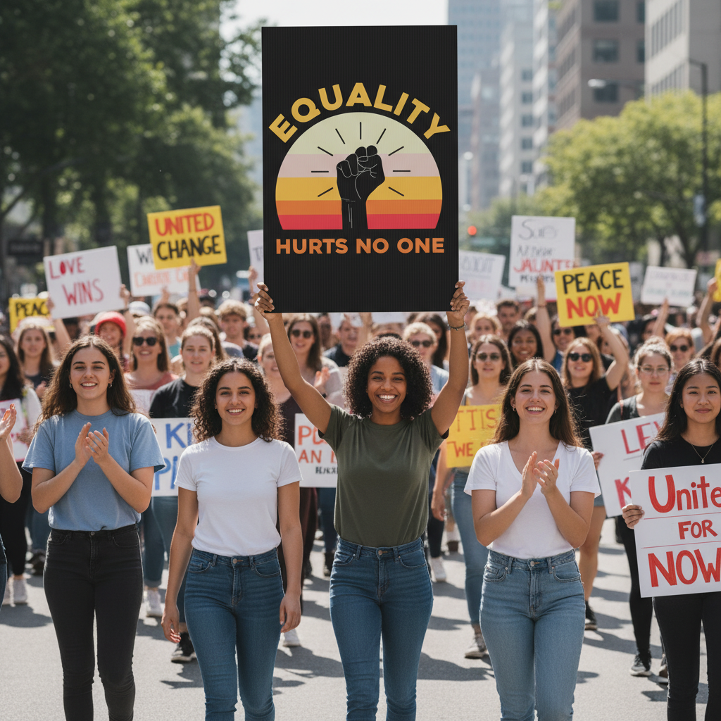 Yard Sign Anti Trump Protest, Equality Inclusion, Human Rights Activists No Kings Protest Sign