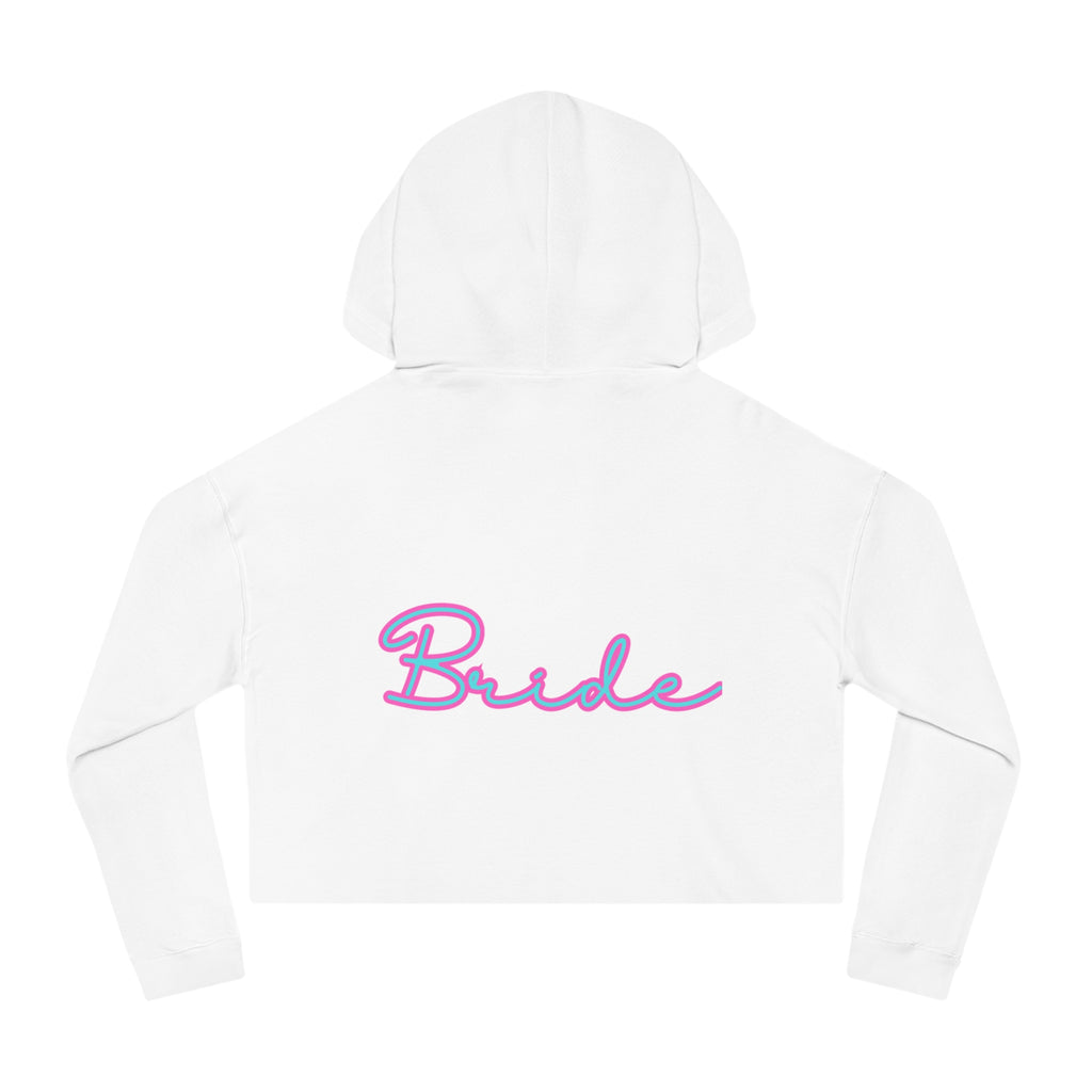 Bride Cropped Hoodie, Cute Minimalist Font Women's Sweatshirt, Bridal Shower Gift, Wedding Apparel, Bride-to-Be Top