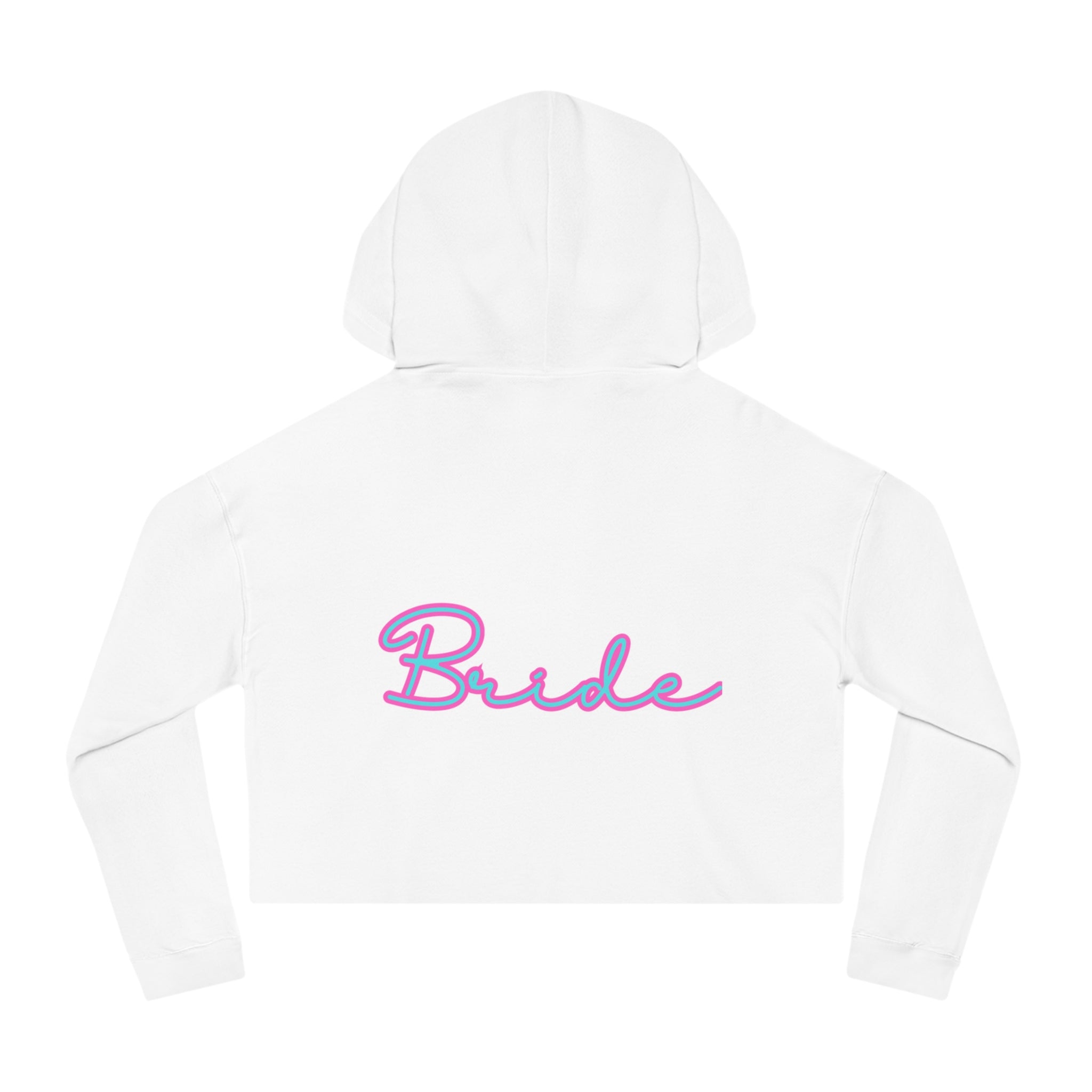 Bride Cropped Hoodie, Cute Minimalist Font Women's Sweatshirt, Bridal Shower Gift, Wedding Apparel, Bride-to-Be Top