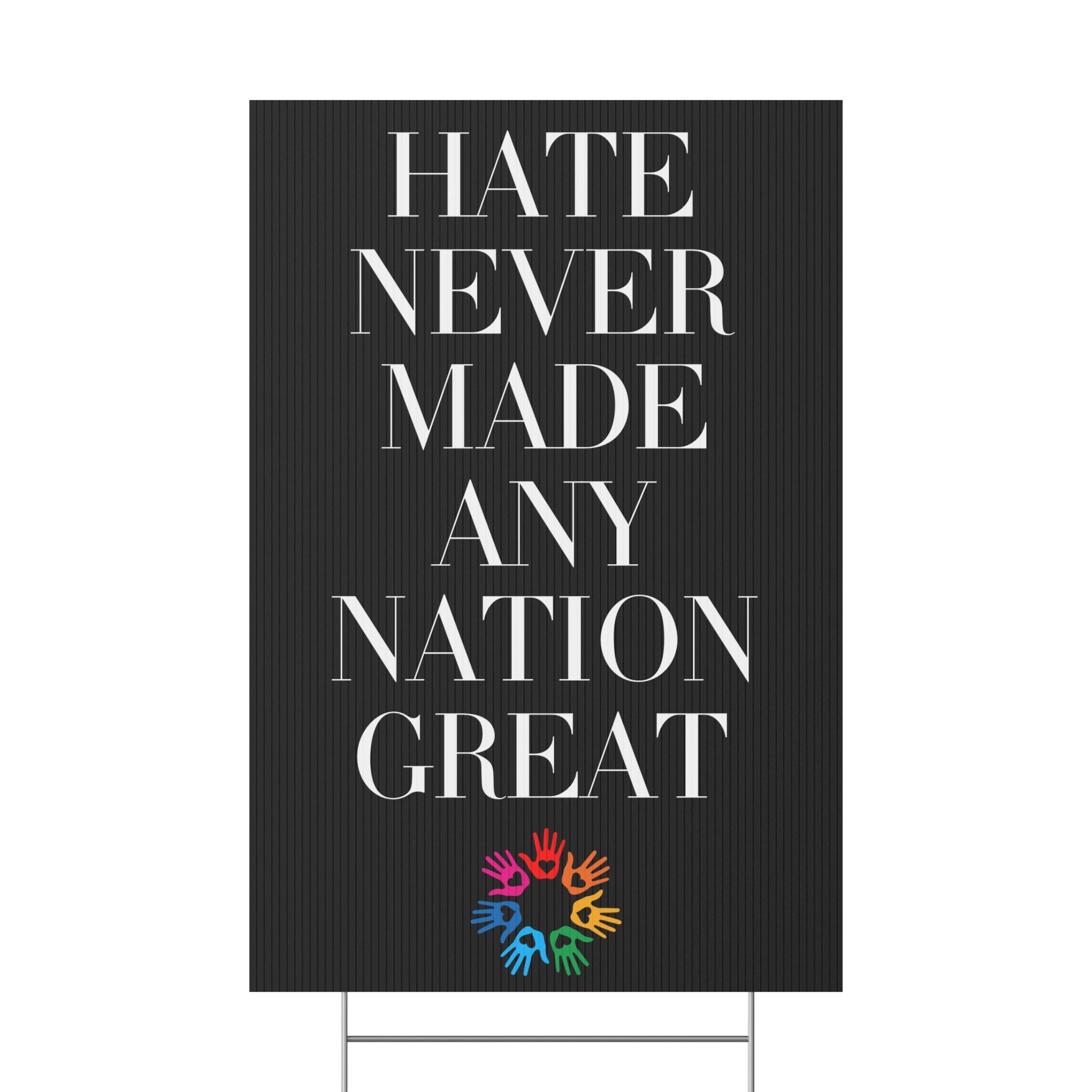 Political Yard Sign, Anti Trump Protest Sign, Equality Save Democracy Decoration, Hate has no room, Resistance Poster, Liberal Activist