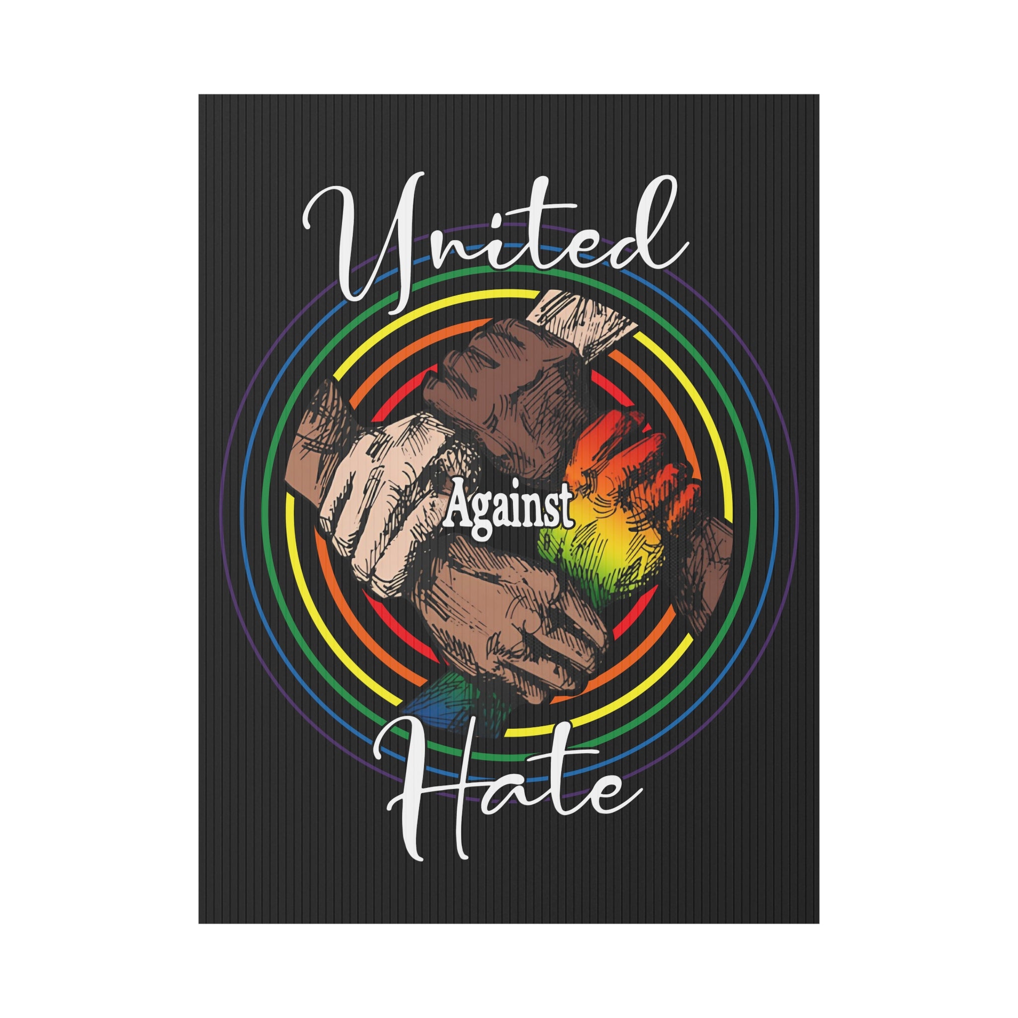 Yard Sign, Anti Trump, United against hate, Equality, Inclusion, Protest Sign, Outdoor Decor, Political Statement, Resistance Yard Sign