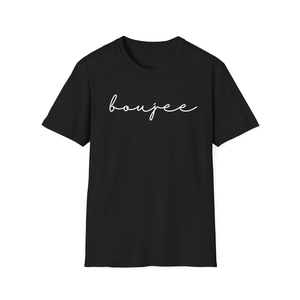 Boujee Softstyle T-Shirt Trendy Font Minimalist Design, Fall Trending Fashion Gifts For Her Friends Sister Mom, Stylish Gift