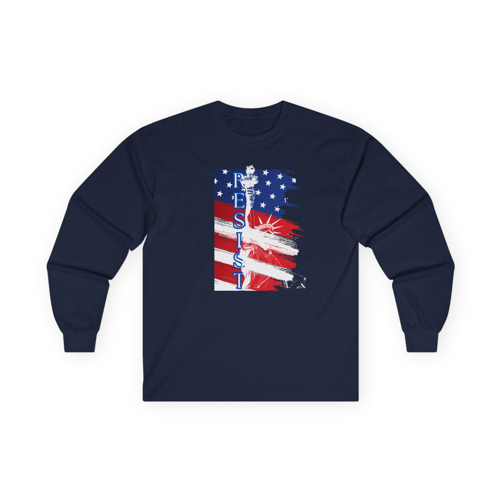 Resist Long Sleeve Tee, Rights Activists Shirt, Anti Trump Protest Apparel, Unisex Cotton Top, Political Activism Clothing