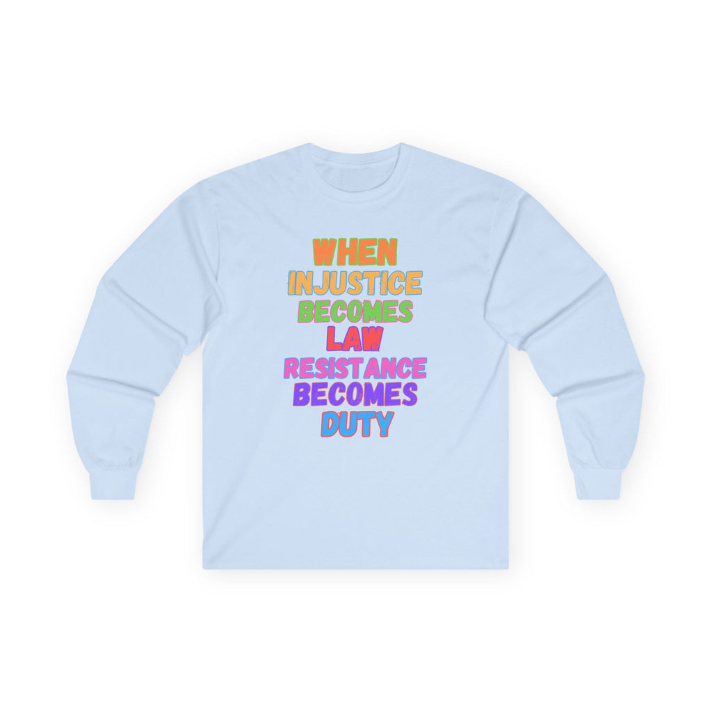 Resistance Tee, Anti Dictator Anti Trump, Stand up for Our Country, Save Democracy, Unisex Cotton Long Sleeve Shirt, Activist Apparel,