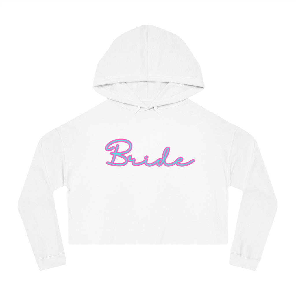 Bride Cropped Hoodie, Cute Minimalist Font Women's Sweatshirt, Bridal Shower Gift, Wedding Apparel, Bride-to-Be Top