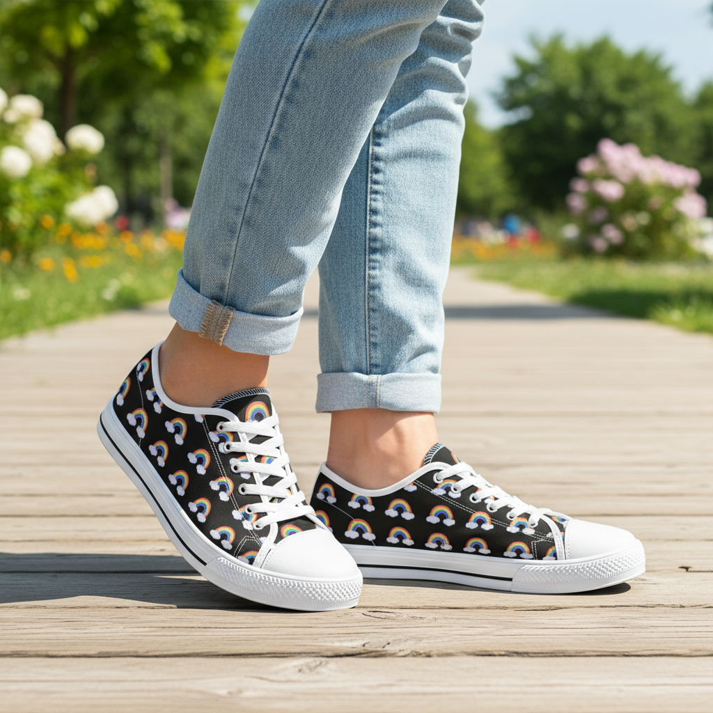 Rainbow Sneakers Colorful Women's Shoes 