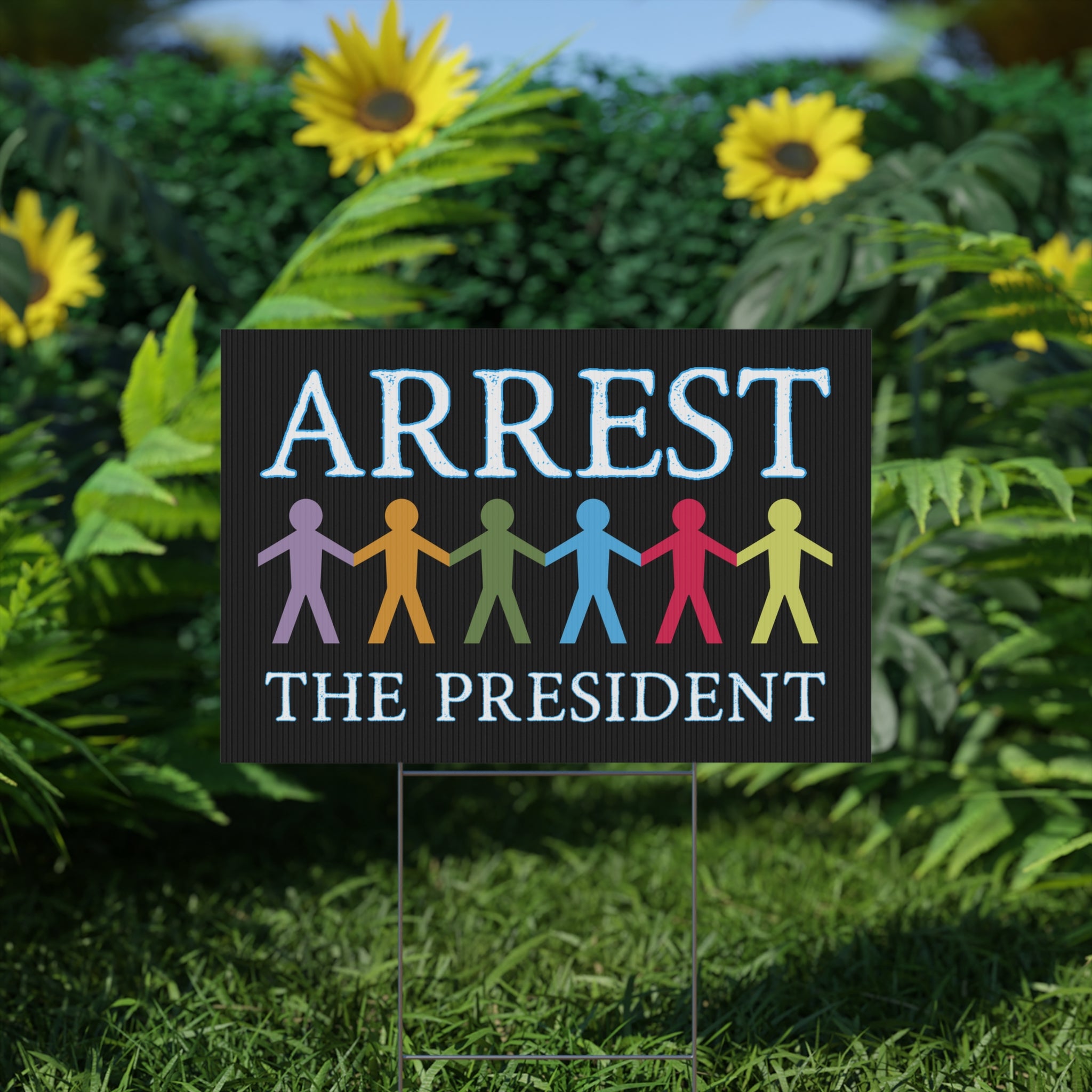 Political Rights Yard Sign, Anti Trump Save Democracy Signage, Protest Activism Banner, Arrest the President Political Statement, Protester