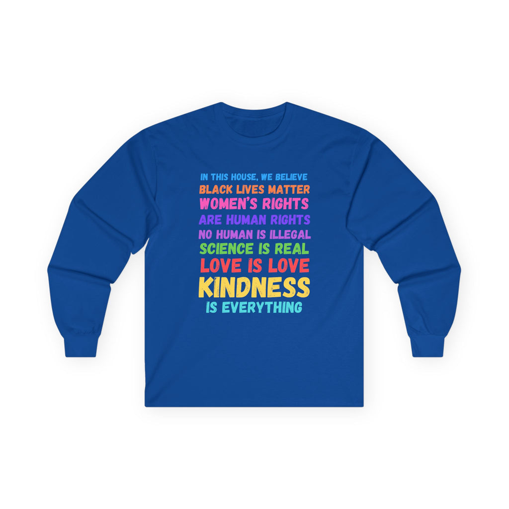 Anti Trump FDT Long Sleeve Tee, Equality Kindness Democrat Shirt, Unisex Political Activist Top, Unity Graphic Tee, Social Justice Apparel