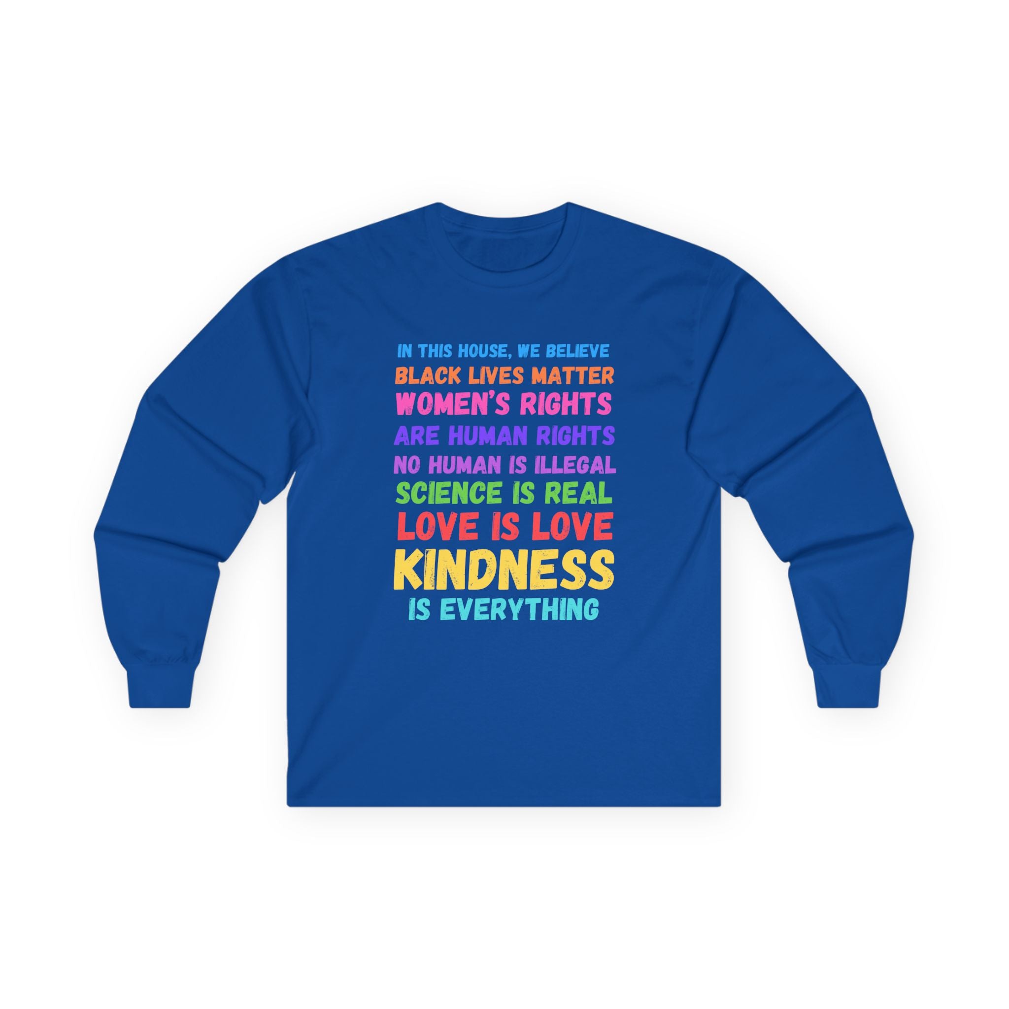 Anti Trump FDT Long Sleeve Tee, Equality Kindness Democrat Shirt, Unisex Political Activist Top, Unity Graphic Tee, Social Justice Apparel