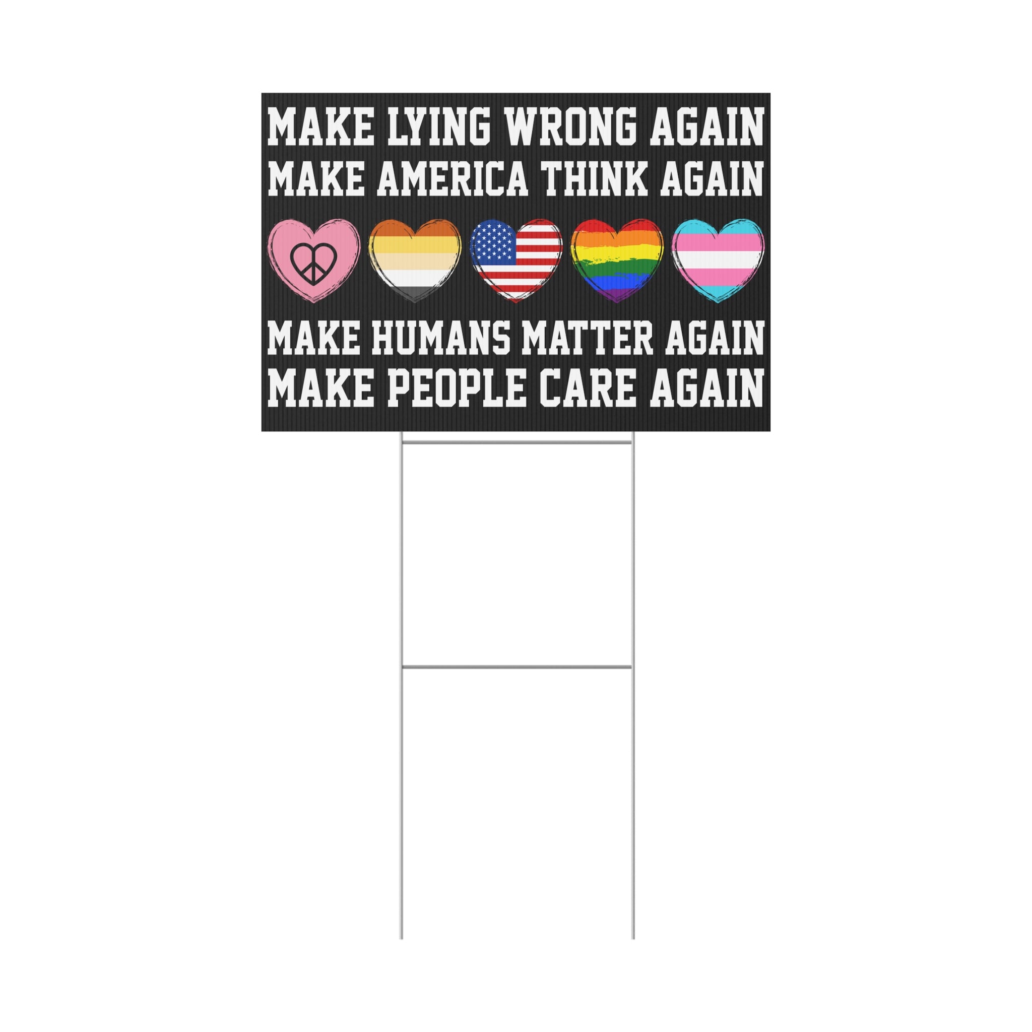 Political Protest Yard Sign, Anti Trump, Resist Movement, Equality, Human Rights Activists, Activist Stake Placard, Protest Banner,