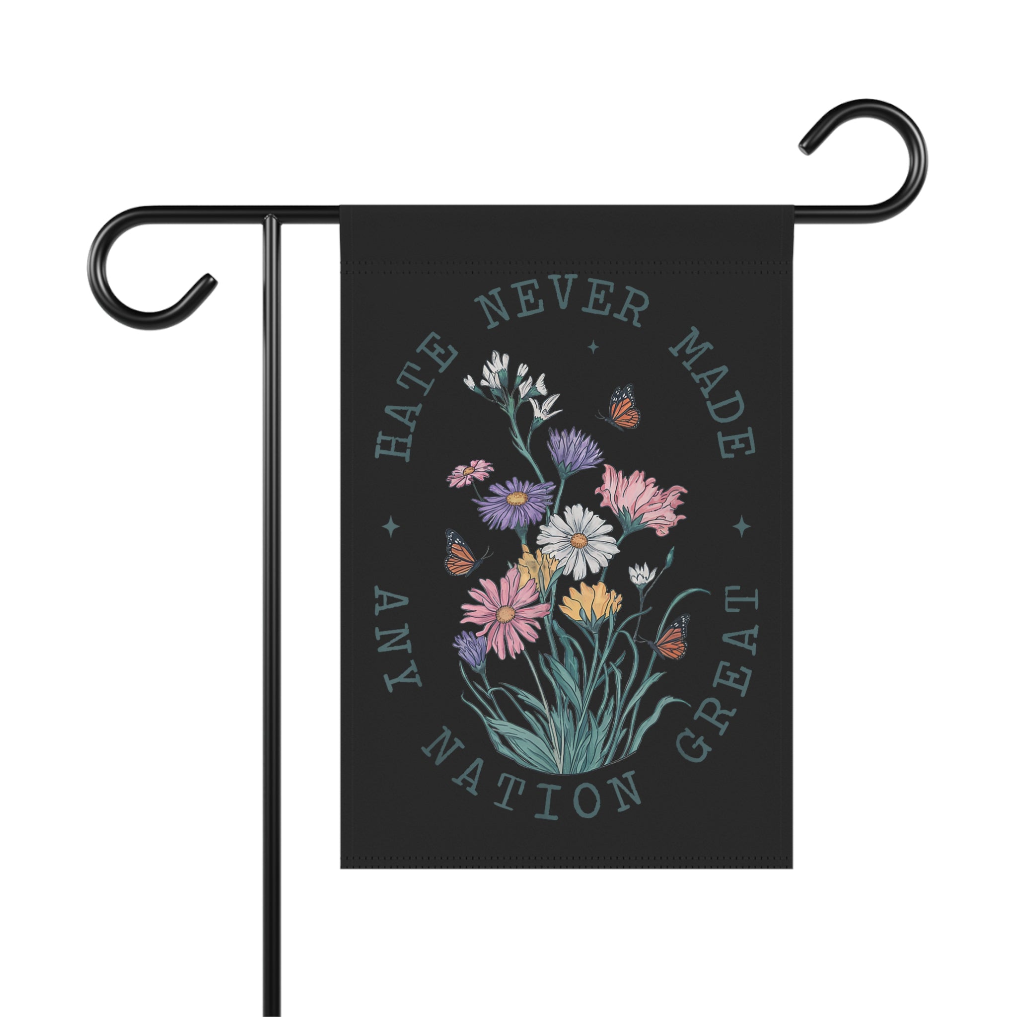 Flag, Political Protest Banner, Protest Sign, Garden Decor, House Decoration, Anti Trump Wildflower Design