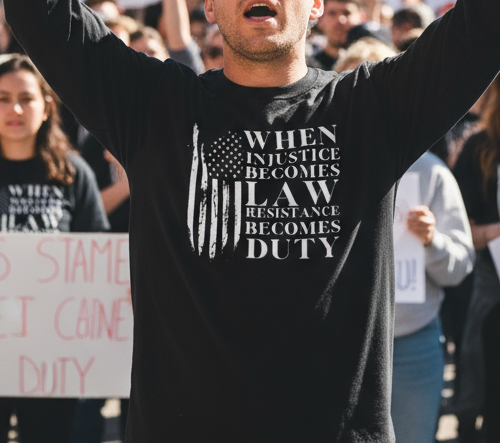 Anti Trump No Kings Activist Long Sleeve Tee, Feminist Protest Shirt, Social Justice Top, Political Statement Apparel, Protester Graphic Tee