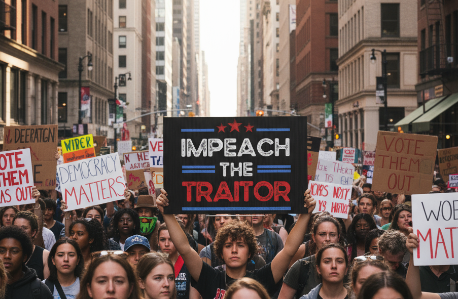 Political Rights Activists Plastic Yard Sign, Anti Trump, Resist, Impeach the Traitor, Protest Sign, Resistance Decor, Political Statement,