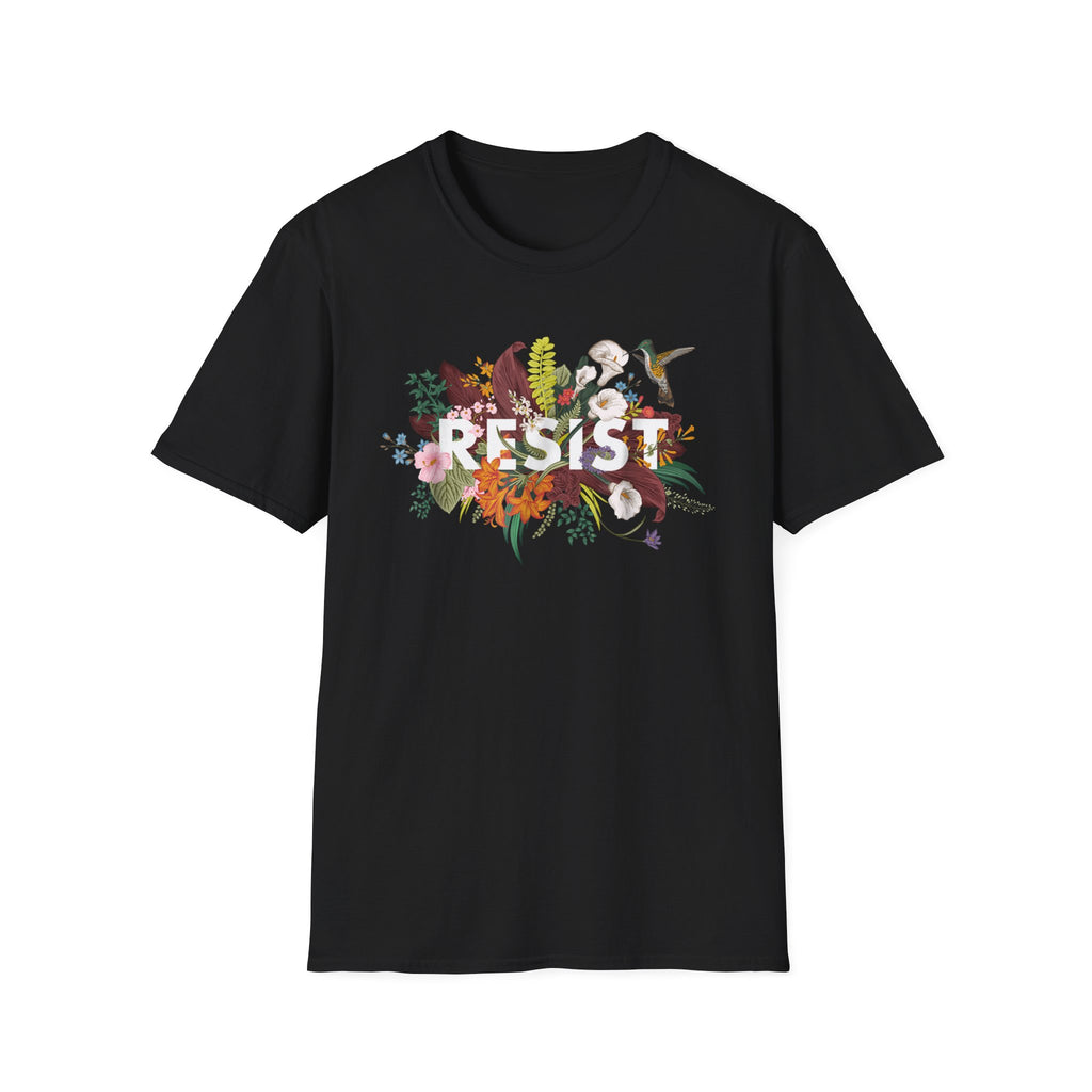 Anti Trump Resist Floral T-Shirt, Political Rights Activist Tee, No Kings Protest Shirt, Social Justice Clothing, Feminist Apparel