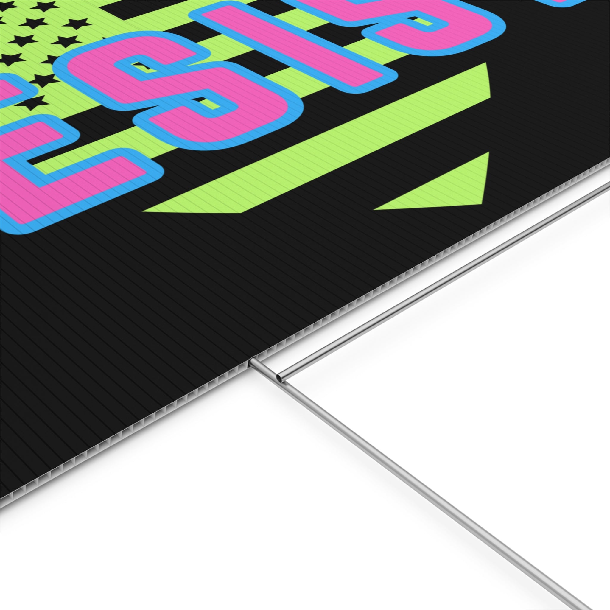 Resist Plastic Yard Sign — Patriotic Heart Protest Lawn Sign, Anti Trump Retro Design Protest Sign