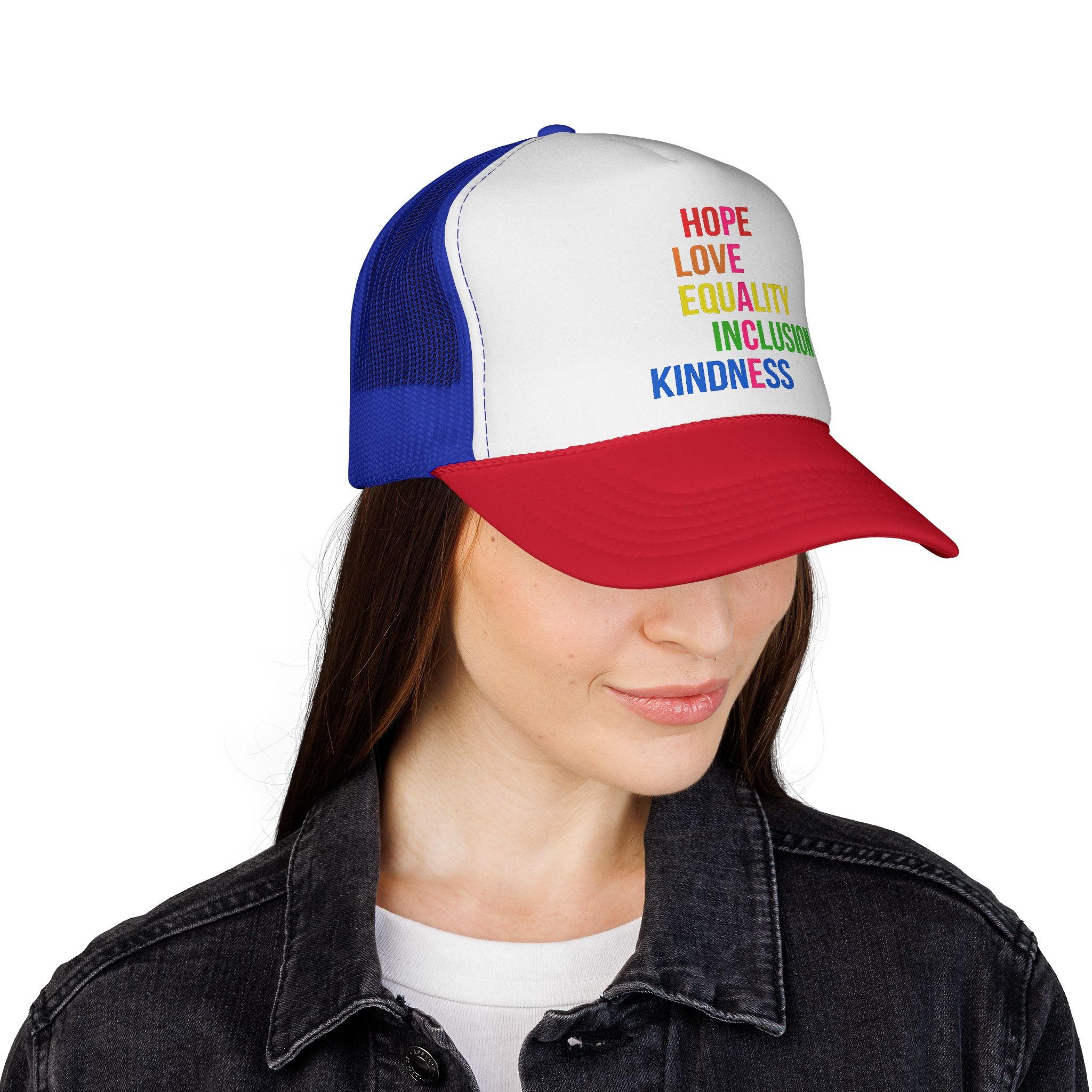 LGBTQ+ Equality Trucker Hat Anti Trump, Human Rights Activist Hat, Pride Parade LGBTQ Headwear, Gender Equality Baseball Cap, Social Justice Protest
