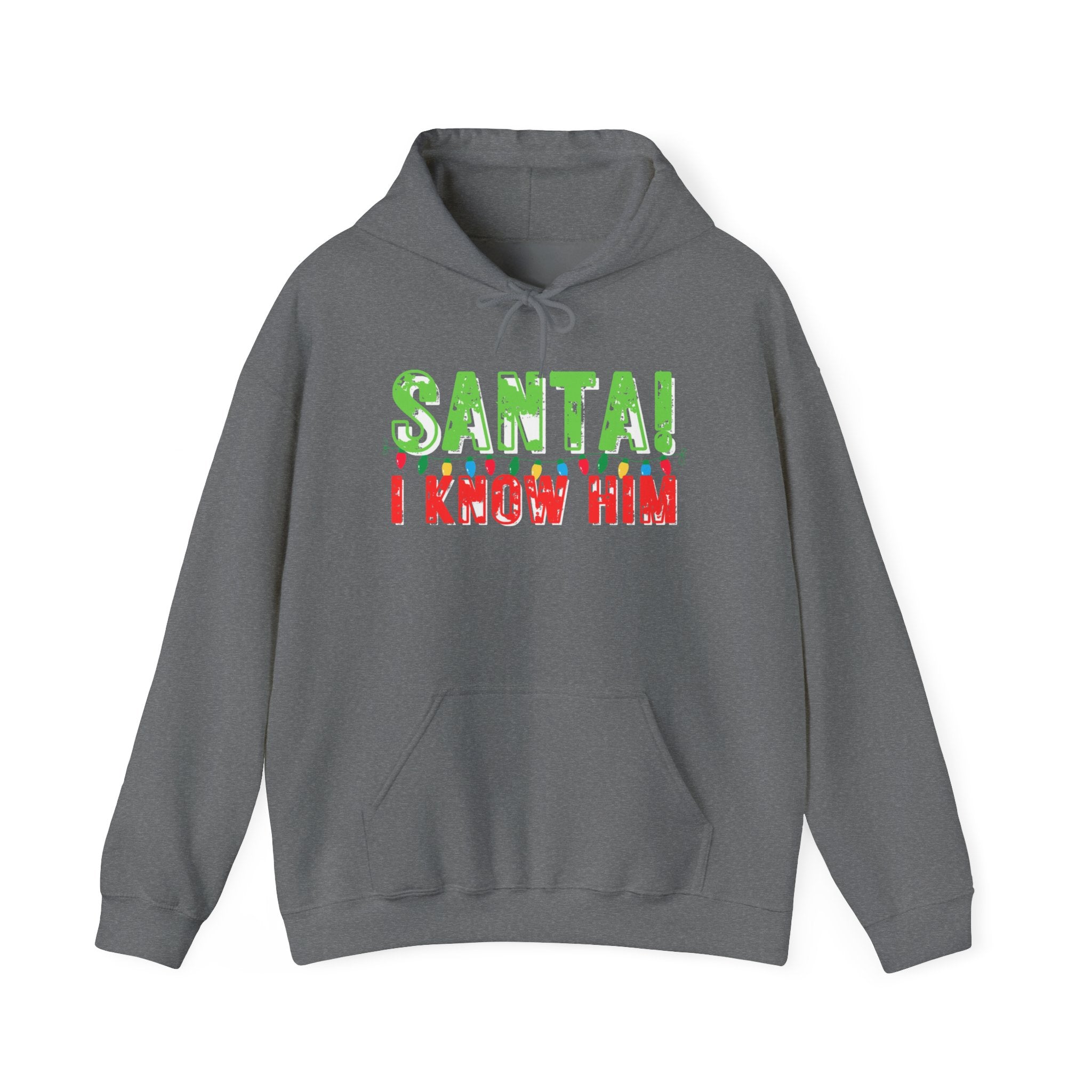 Funny Christmas Movie Elf Quotes Hoodie, Unisex Sweatshirt, Holiday Movie Fan Gift, Winter Apparel, Christmas Party Outfit Trending Gifts, Santa I Know Him