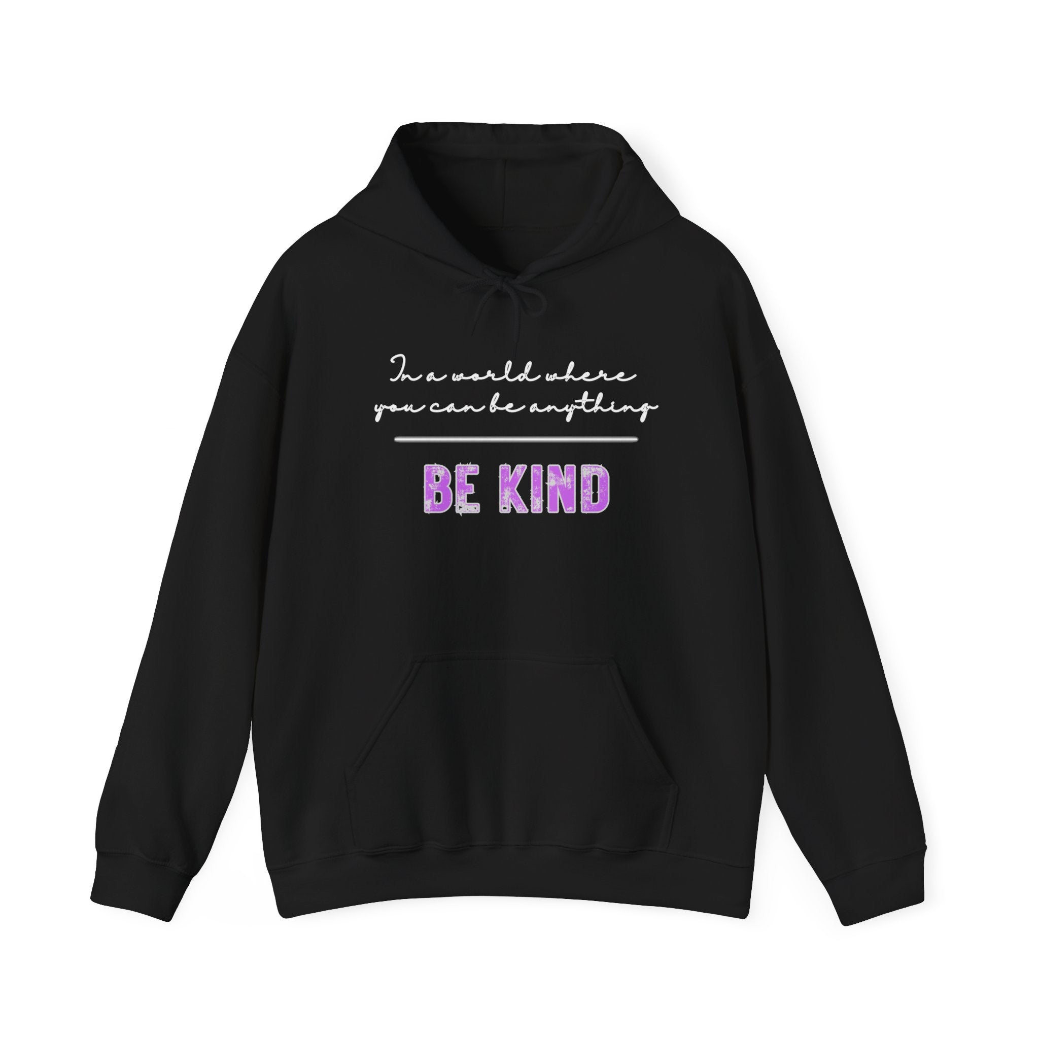 Vintage Be Kind Hoodie, Positive Vibes Sweatshirt, Inspirational Hooded Jumper, Retro Style Gift, Cozy Pullover, Comfortable Sweater, Gender