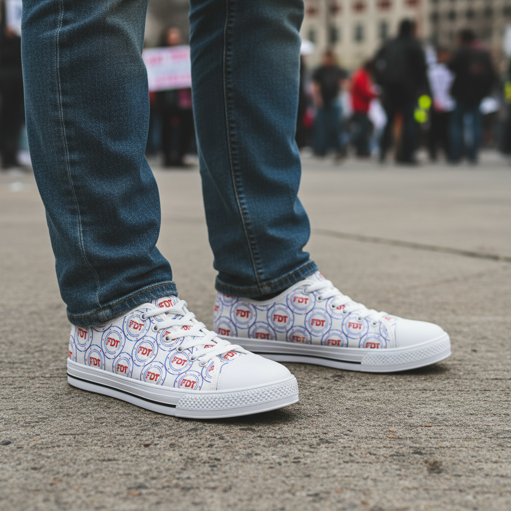 FDT Chucks Trendy Women's Low Top Sneakers, Casual Fashion Shoes, Liberal Fashion Protest Sneakers, Unique Streetwear, Comfort Meets Style