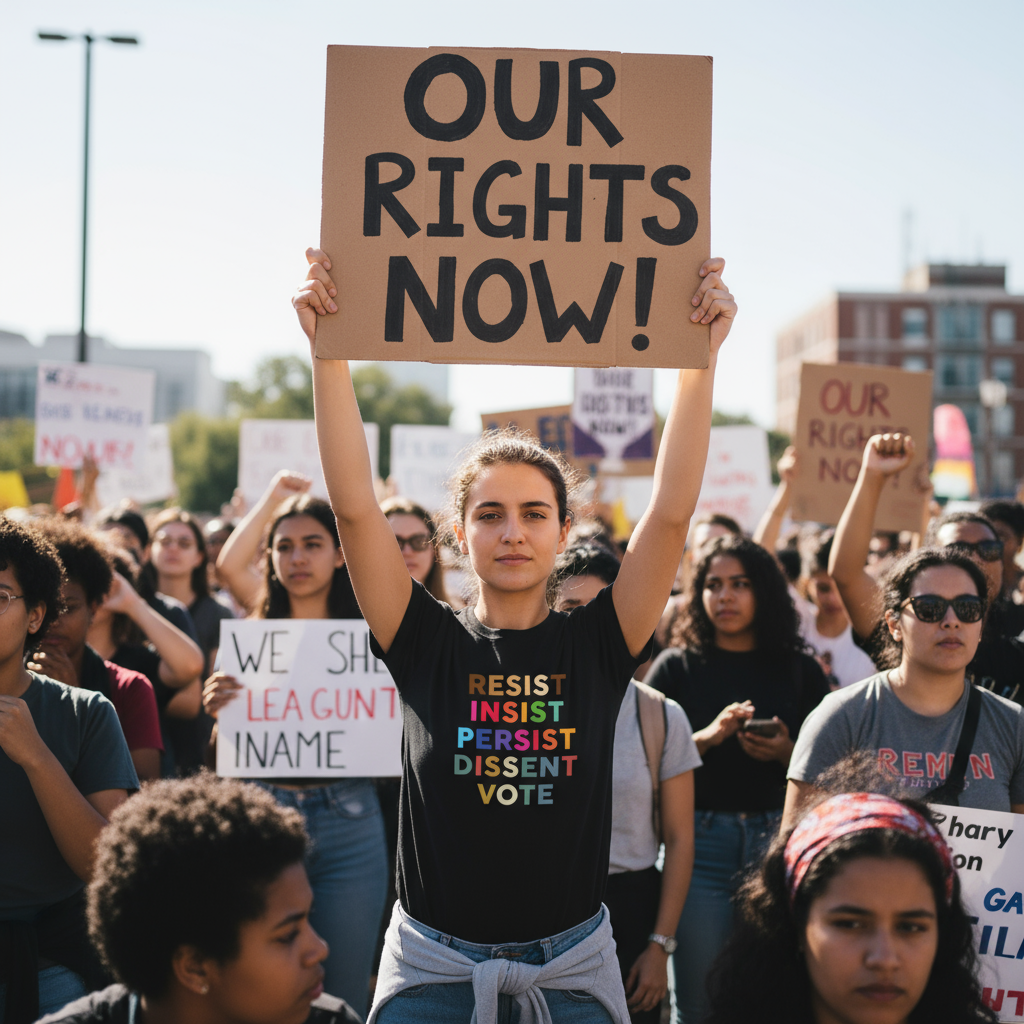 Unisex Softstyle T-Shirt - Anti Trump Resist Rights Activists, Political Tee, Protest Shirt, Activist Apparel, Liberal Tshirt, Social