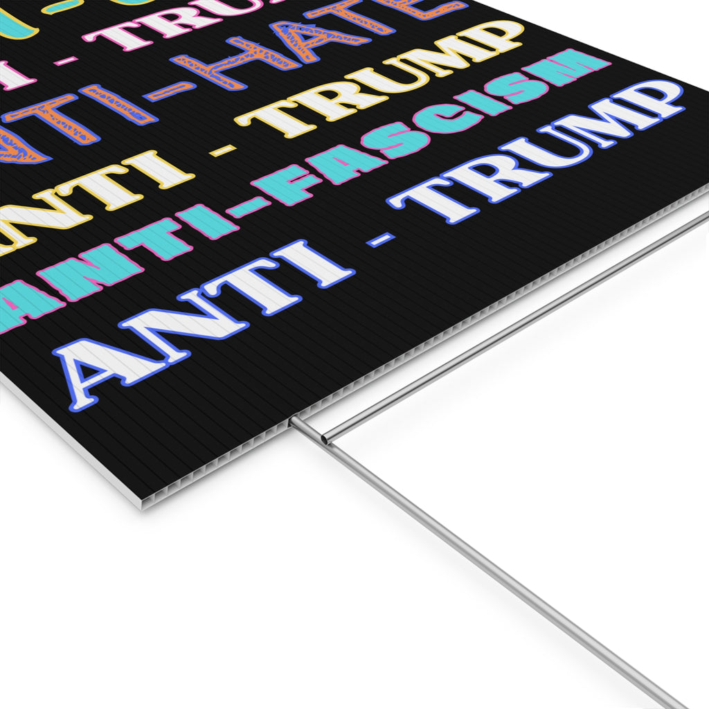 FDT Plastic Yard Sign, Anti Trump Political Activists Protest Equality Inclusion Human Rights, Activism Protesters Movement Poster Home Decor,
