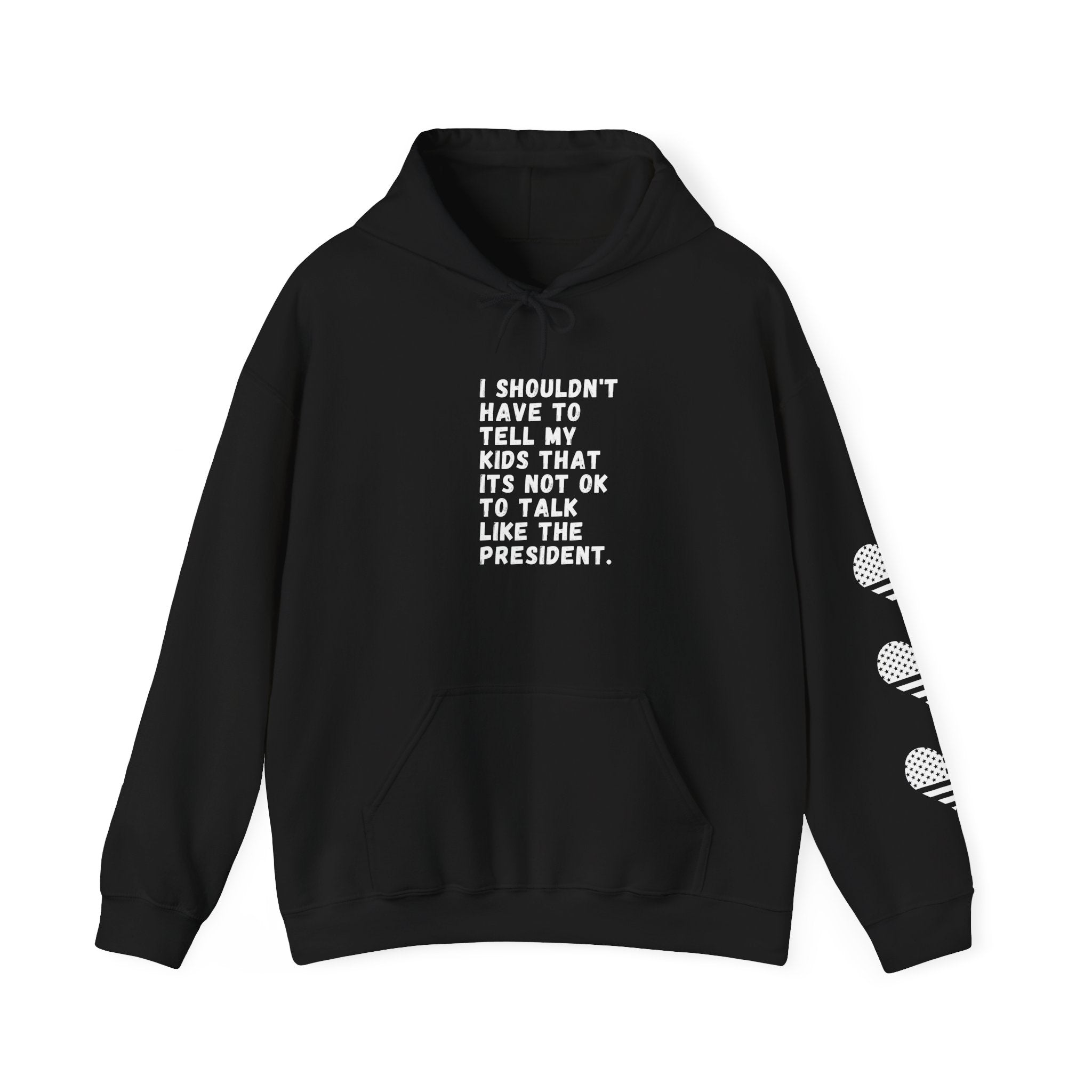 Anti Trump Unisex Heavy Blend™ Hooded Sweatshirt, Save Democracy, No criminals in office, anti bullying - Political Activism, Protest