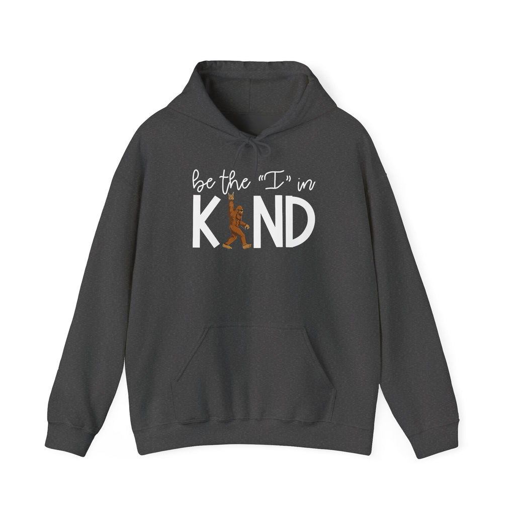 Be the 'I' in KIND Hoodie — Positive Message Sweatshirt with Walking Figure, Human Rights Activists Inspirational Hoodie