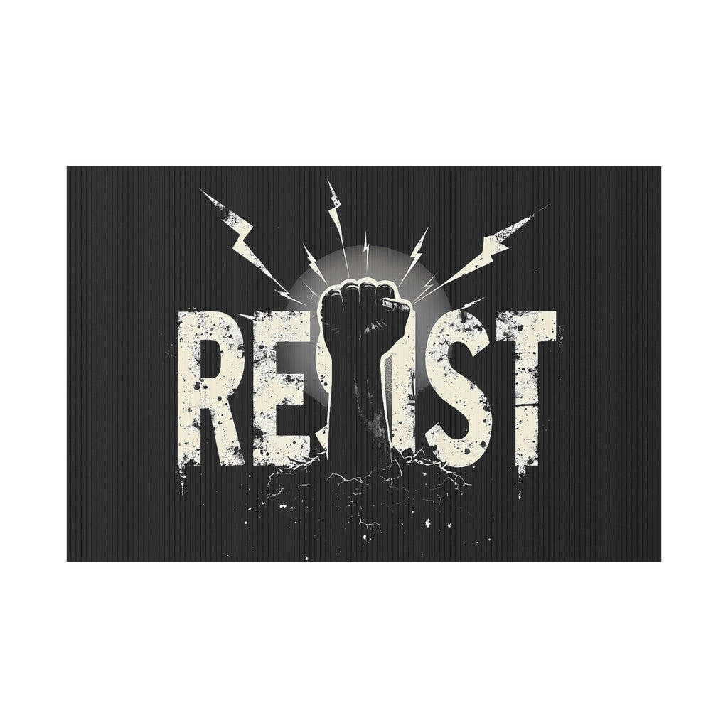 Resist Sign, Empowering Plastic Yard Sign, Protest Sign, Activism Decor, Political Statement, Outdoor Signage, Resist Anti Trump Rights Activists