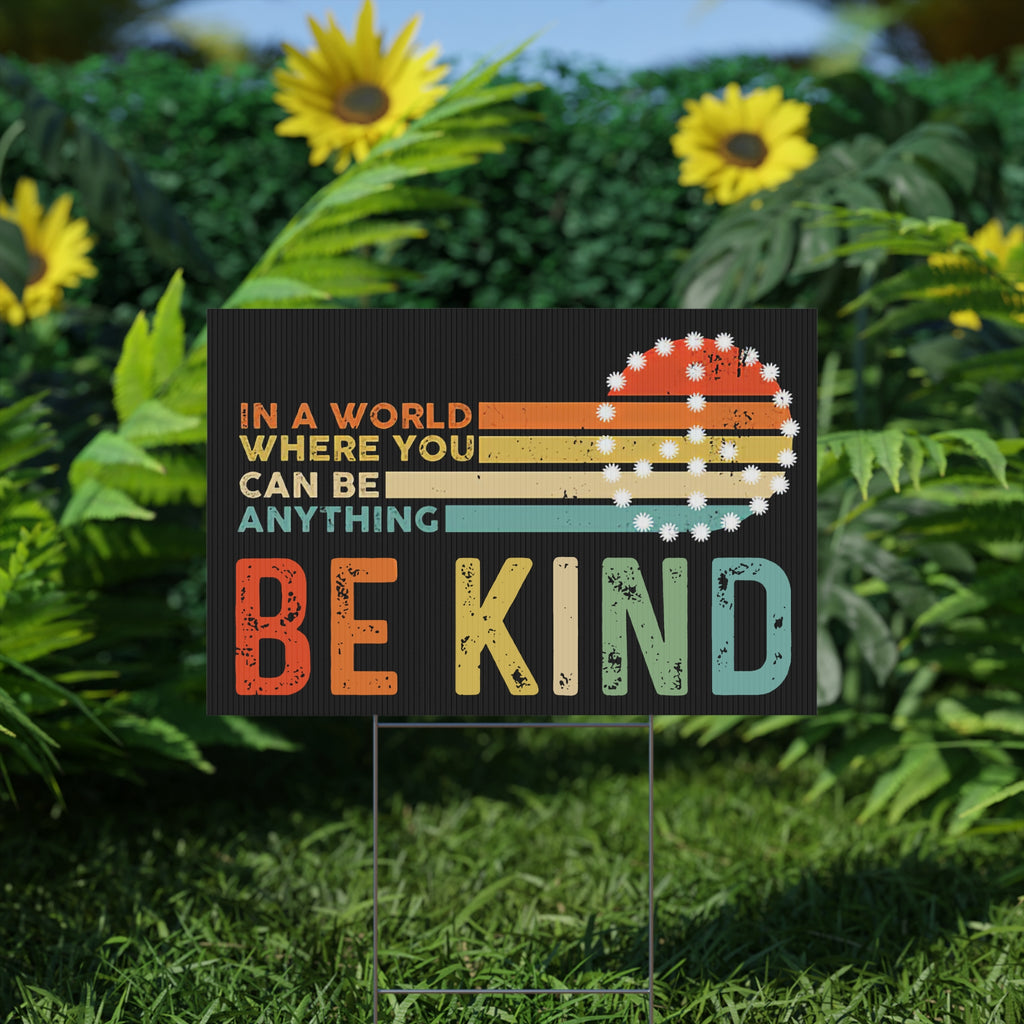 Yard Sign, Be Kind Positive Quotes Equality Not Division, Outdoor Decoration, Lawn Decor, Garden Sign, Inspirational Quote, Political