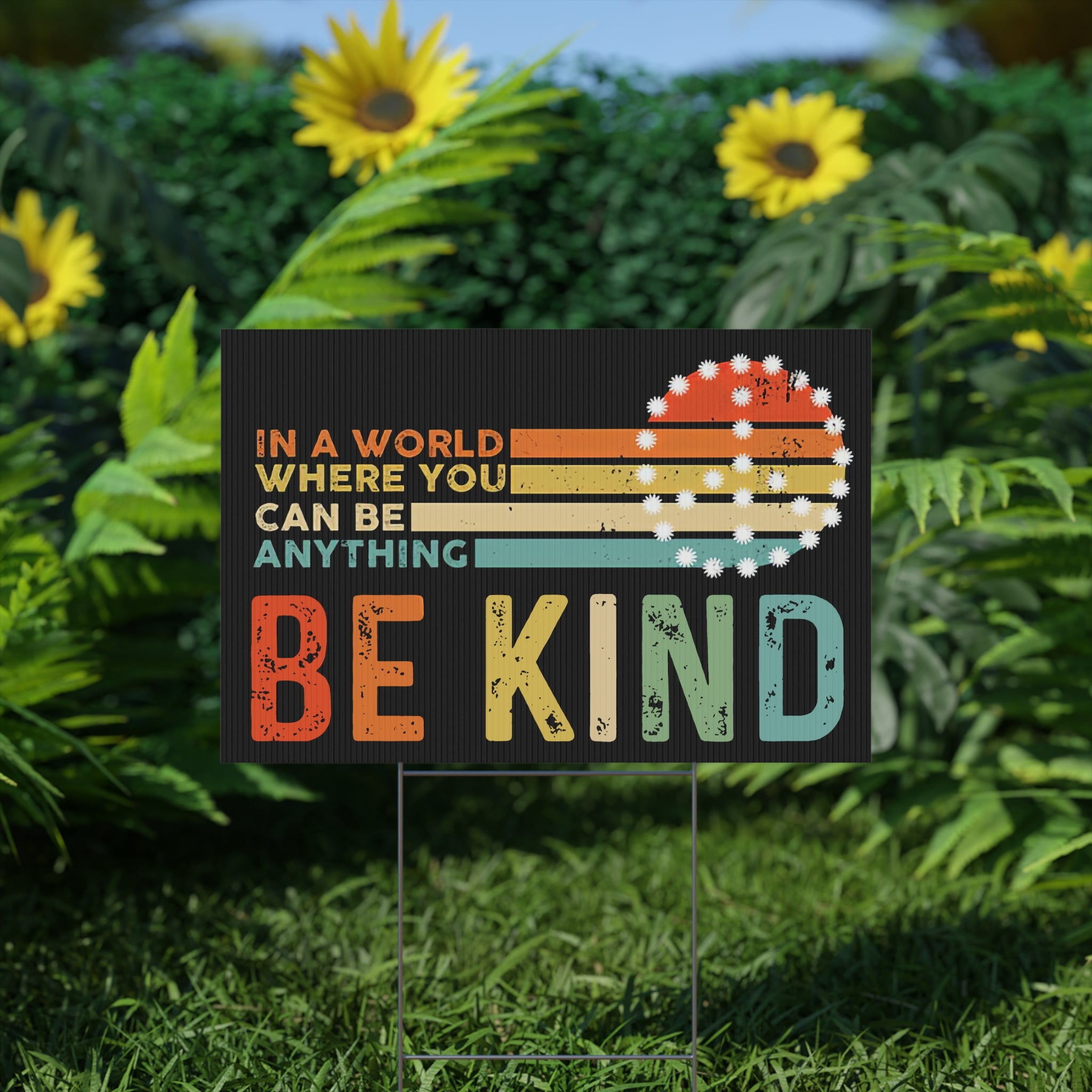 Yard Sign, Be Kind Positive Quotes Equality Not Division, Outdoor Decoration, Lawn Decor, Garden Sign, Inspirational Quote, Political