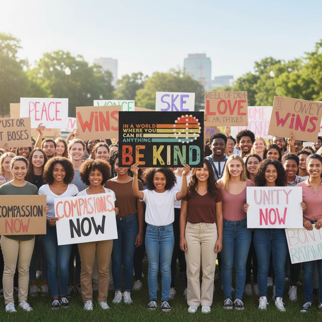 Yard Sign, Be Kind Positive Quotes Equality Not Division, Outdoor Decoration, Lawn Decor, Garden Sign, Inspirational Quote, Political