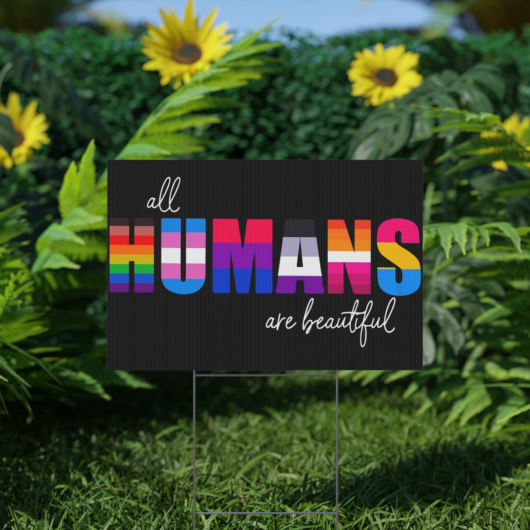 Activist Yard Sign, Equality Inclusion Plastic Lawn Stake, Protesters Home Decor, Human Rights Movement Outdoor Sign, Social Justice Protest