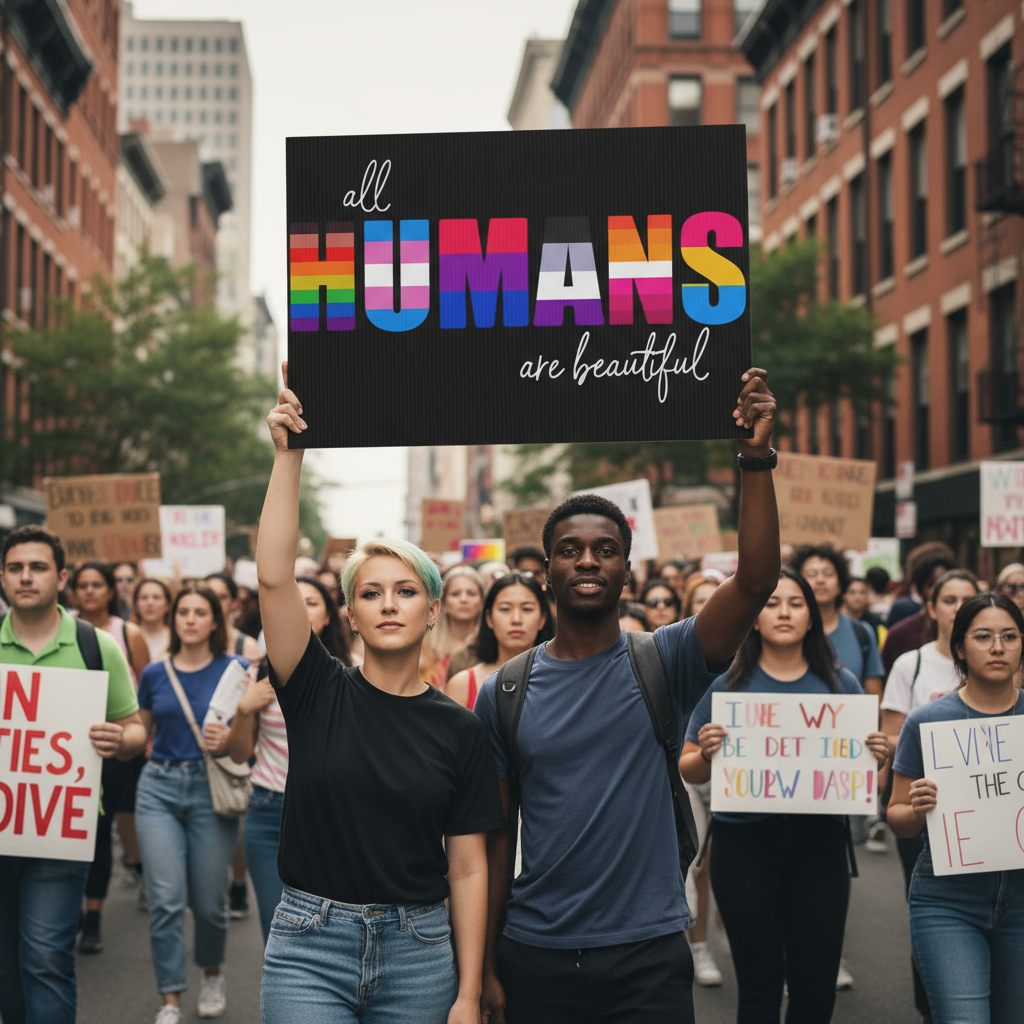 Activist Yard Sign, Equality Inclusion Plastic Lawn Stake, Protesters Home Decor, Human Rights Movement Outdoor Sign, Social Justice Protest