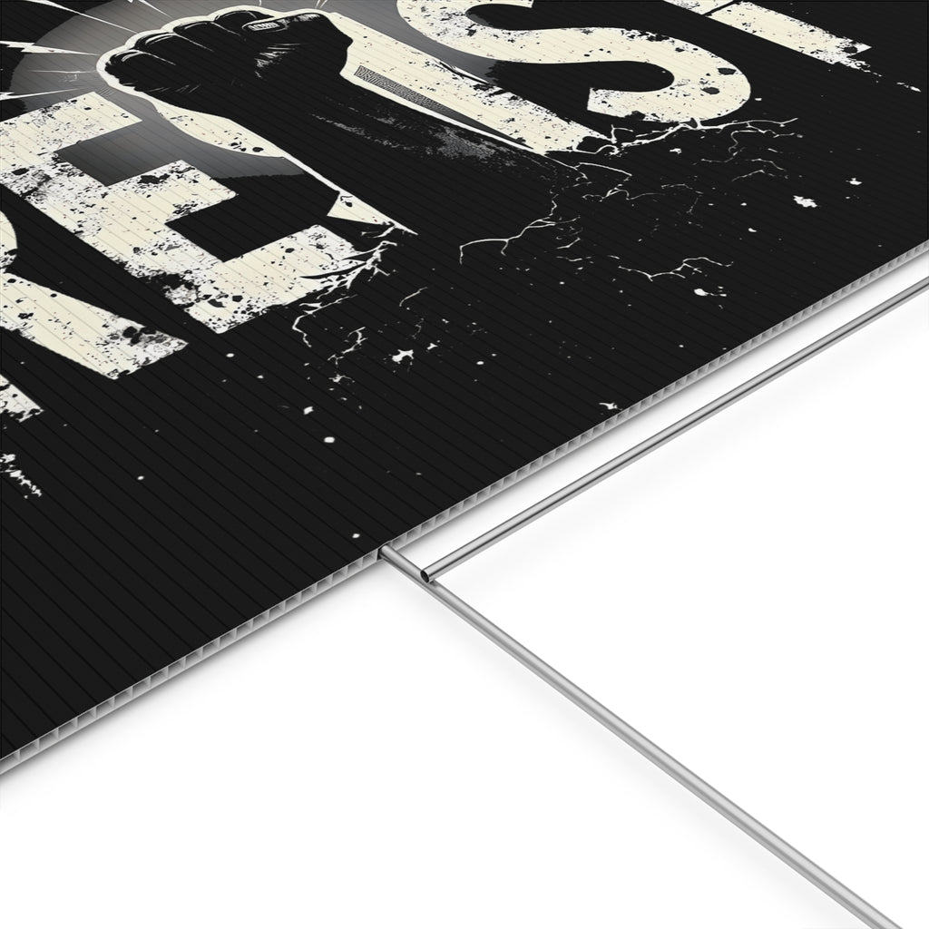 Resist Sign, Empowering Plastic Yard Sign, Protest Sign, Activism Decor, Political Statement, Outdoor Signage, Resist Anti Trump Rights Activists