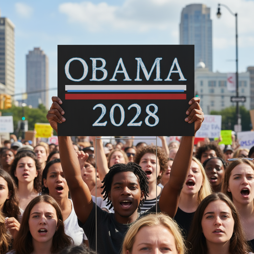 Political Yard Sign, Anti Trump, Obama for President 2028, Resist, Political Activists, Protest Sign, Political Decor, Campaign Sign