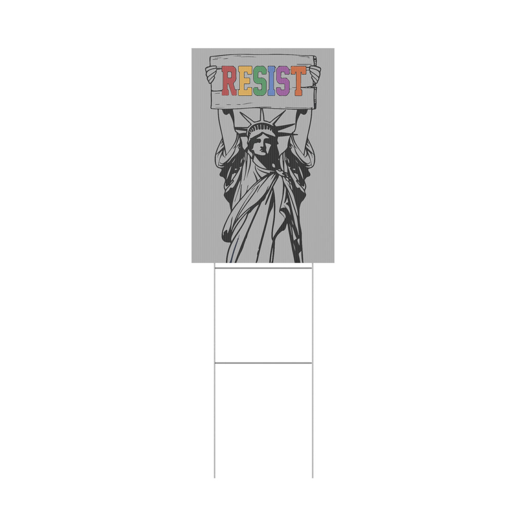 Political Rights Yard Sign, Resist Anti Trump Protest Decoration, Activist Protestor Gift, Street Sign Poster, Voting Campaign Signage,
