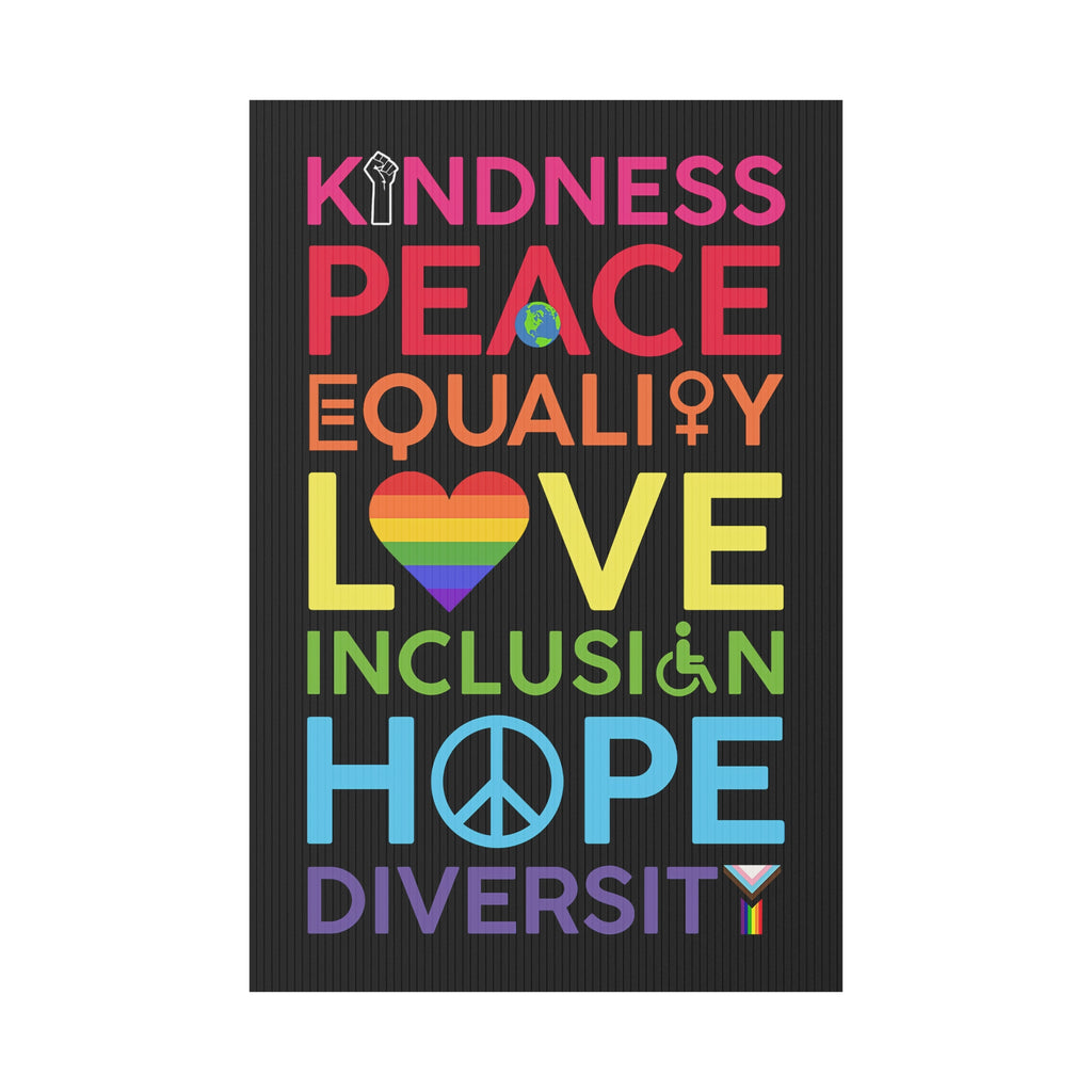 Yard Sign, Diversity Inclusion Equality Kindness, Lawn Decoration Garden Stake Placard, Outdoor Home Decor, Social Justice Activist Gift
