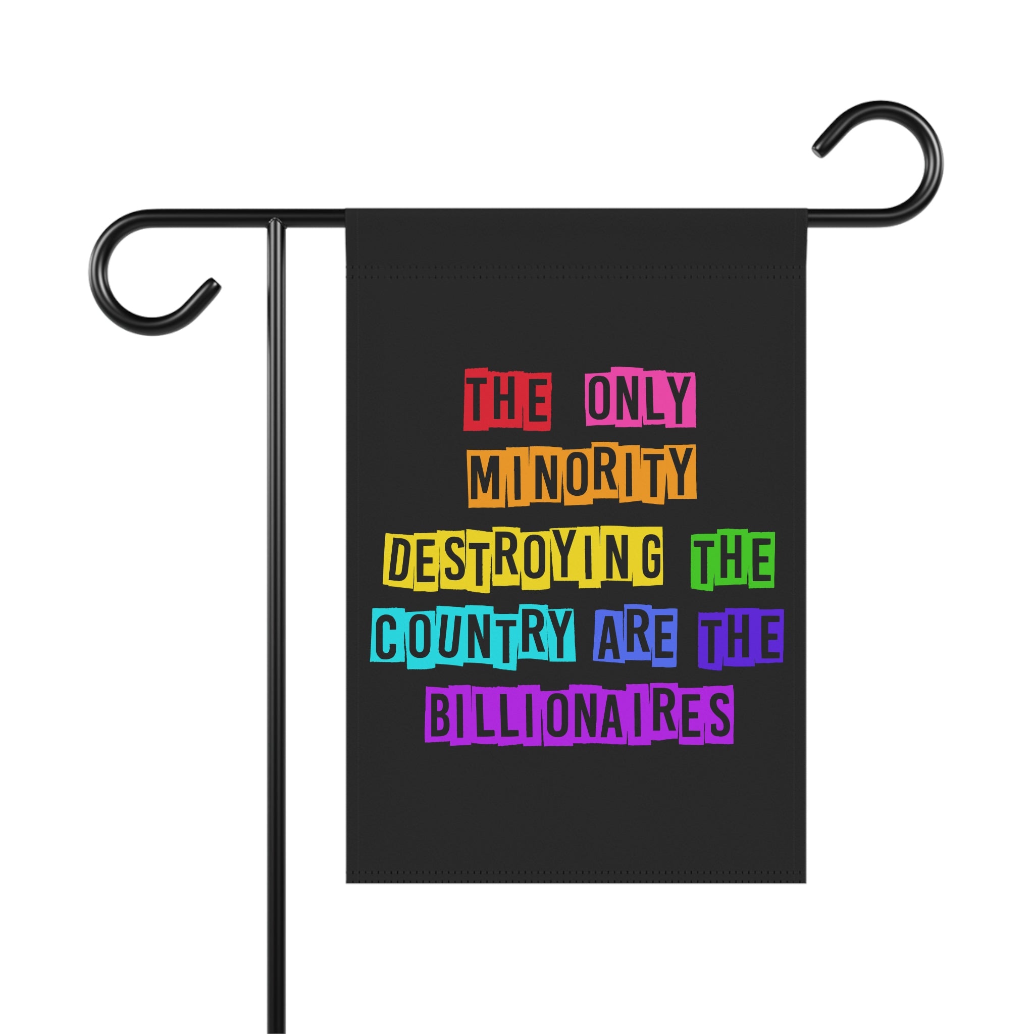 Banner, Anti Billionaires Rainbow Colored Design, House Flag, Protest Flag, Political Rights Activists Decor, Anti Trump Garden Sign