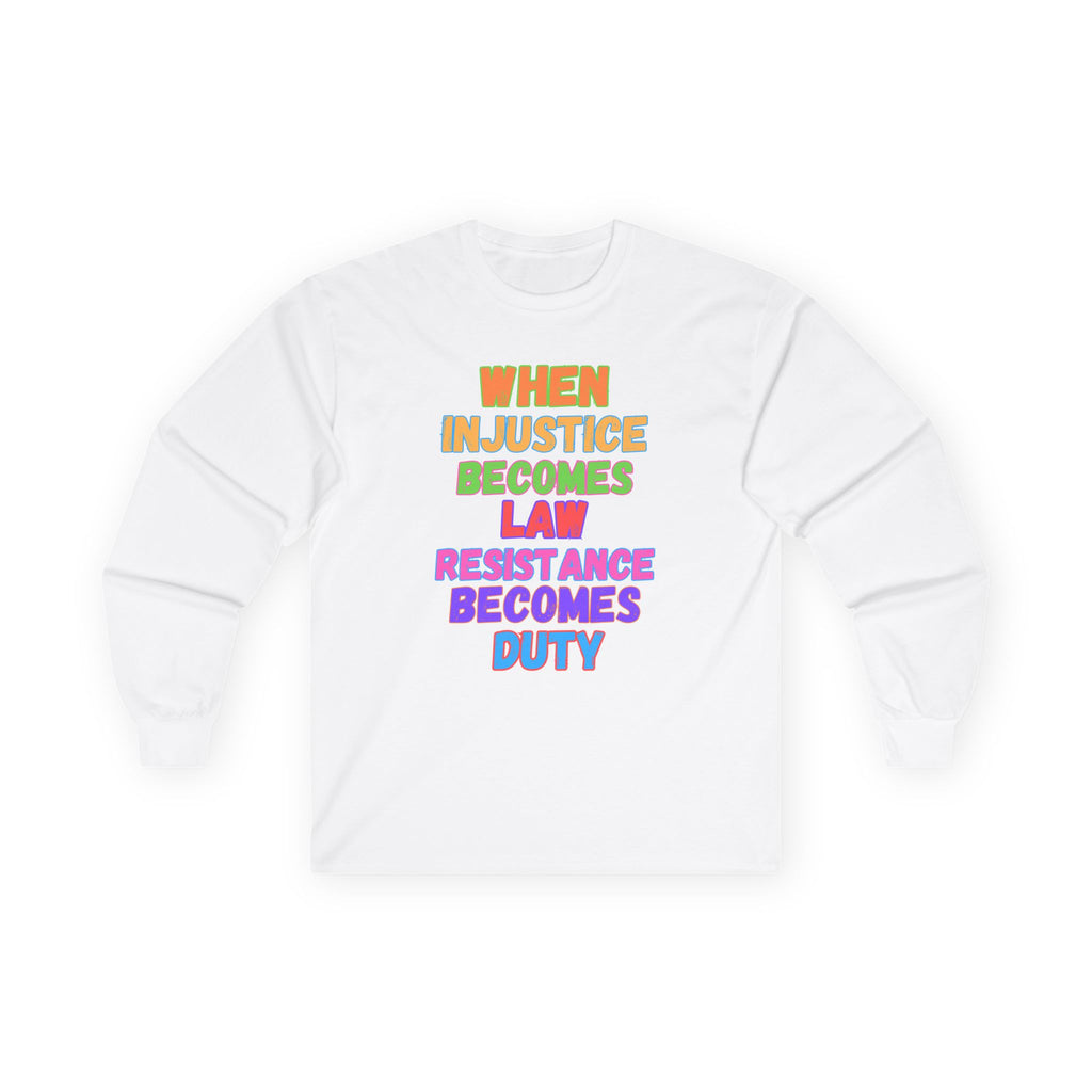 Resistance Tee, Anti Dictator Anti Trump, Stand up for Our Country, Save Democracy, Unisex Cotton Long Sleeve Shirt, Activist Apparel