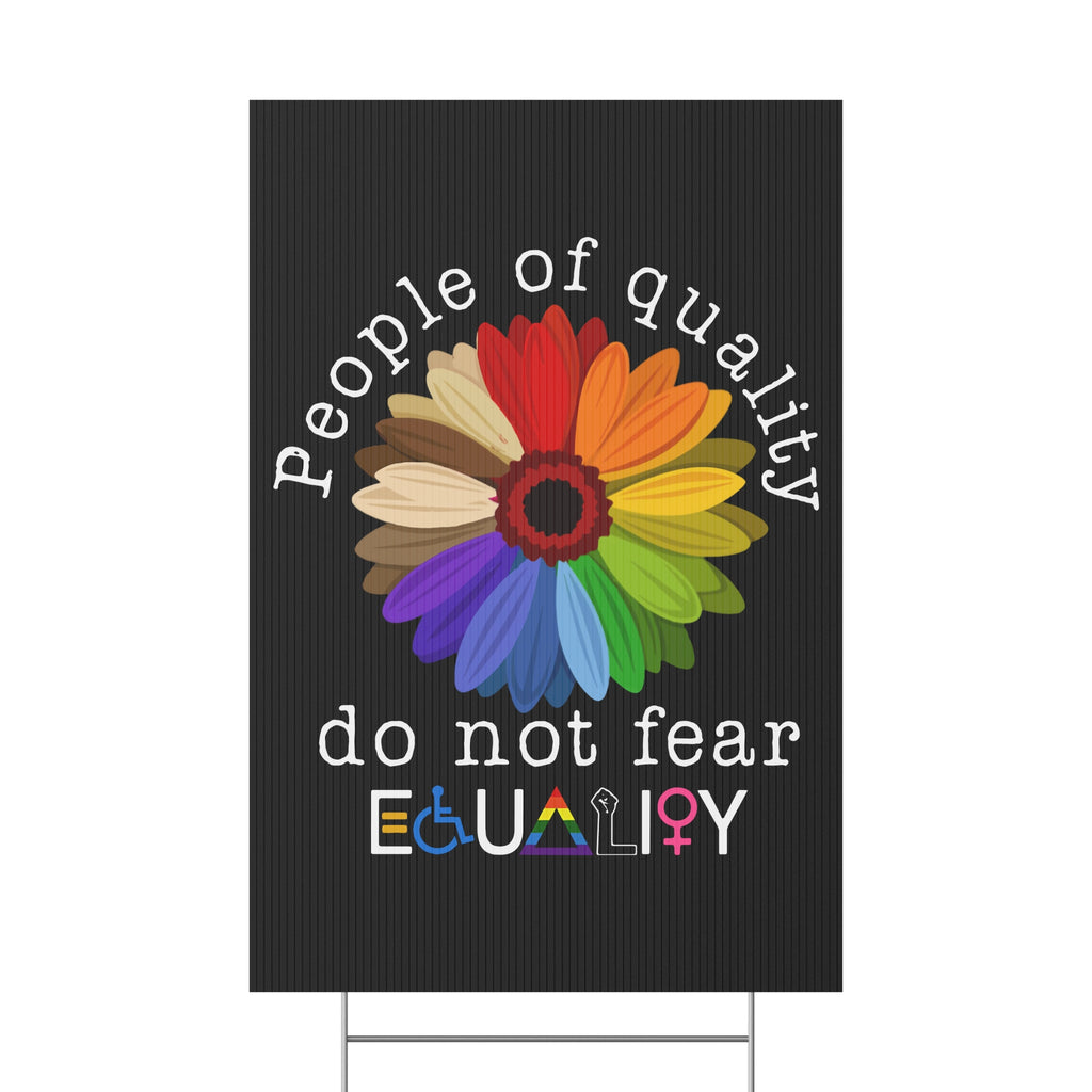 Yard Sign: Anti Trump Equality Activist Protest Sign, Equality Inclusion Save Democracy, Resistance Sign