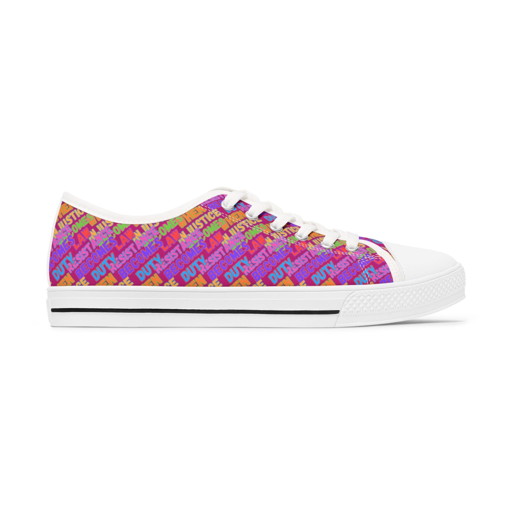 Anti Trump Sneakers, Political Rights Activists, Rainbow Graffiti Design Chucks, Justice Resistance, Resistance Becomes Duty Shoes, Women's Activism Footwear
