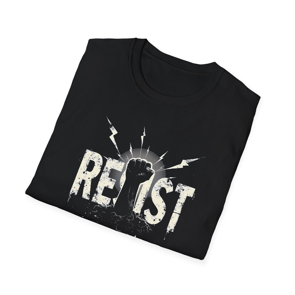 Resist Unisex Softstyle T-Shirt, Anti Trump Tee, Human Rights Activists Shirt, No Kings Protest Apparel, Political Statement Top