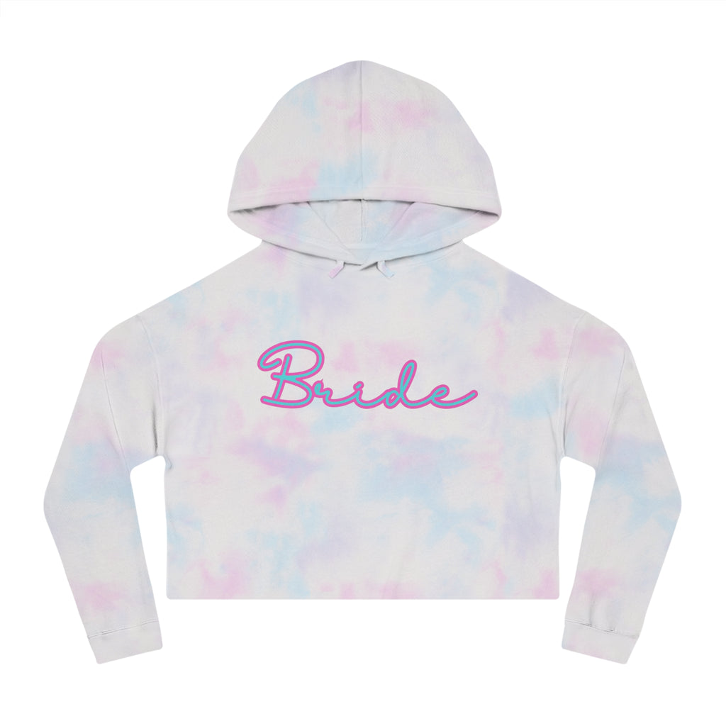 Bride Cropped Hoodie, Cute Minimalist Font Women's Sweatshirt, Bridal Shower Gift, Wedding Apparel, Bride-to-Be Top