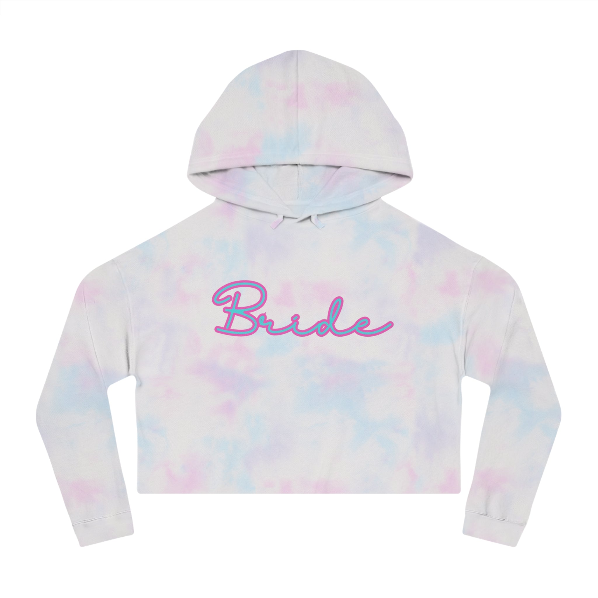 Bride Cropped Hoodie, Cute Minimalist Font Women's Sweatshirt, Bridal Shower Gift, Wedding Apparel, Bride-to-Be Top