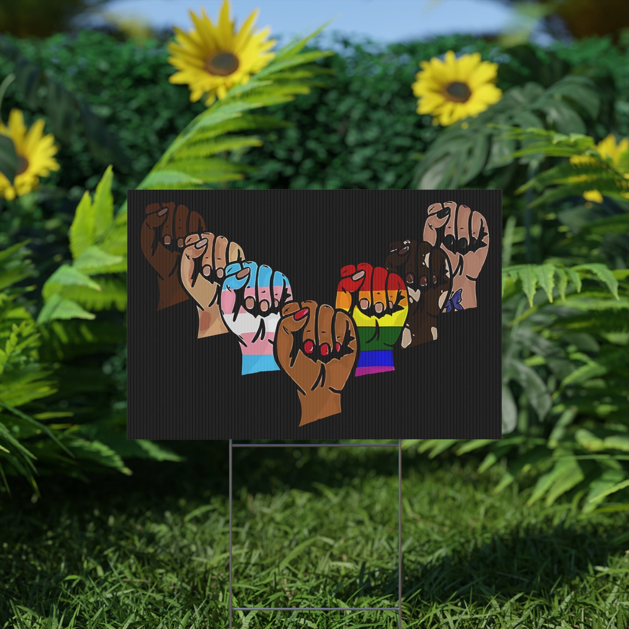 Feminist Yard Sign, Human Rights Activist Protest Sign, Anti Trump Plastic Yard Sign, Equality Solidarity Poster, Protest Art Display,