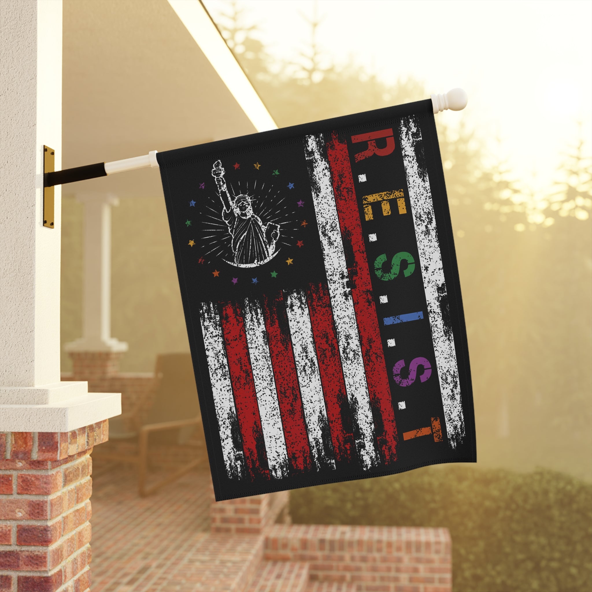 Banner, Anti Trump Resist Rights Activists Save Democracy, Protest Flag, Political Activist Sign, Resistance Movement, Liberal Protest