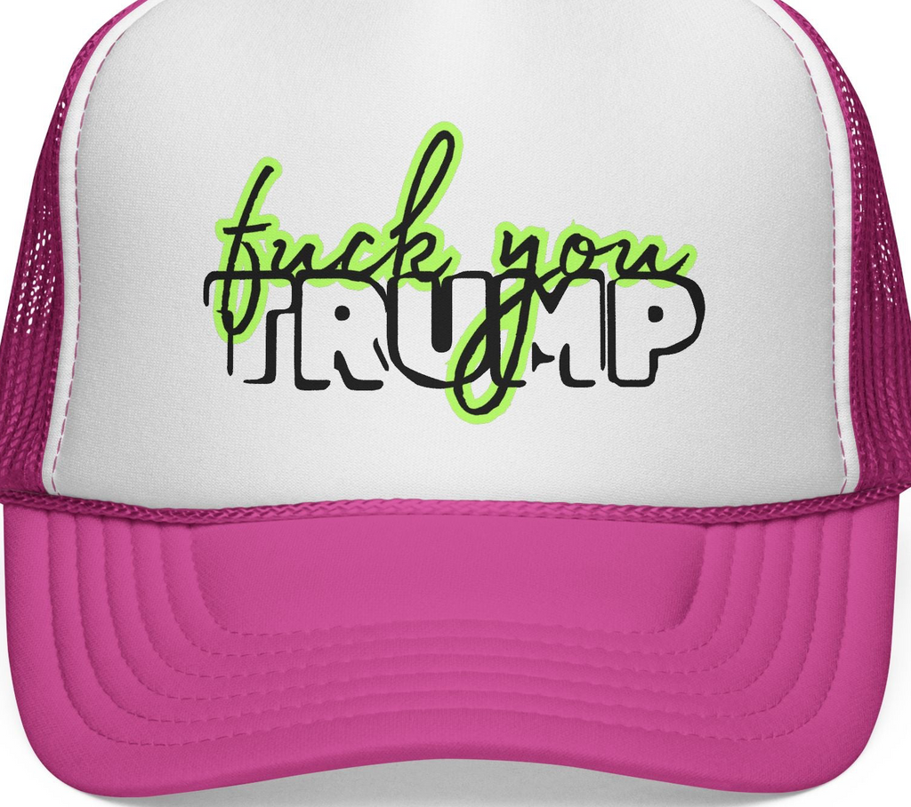 Anti Trump Political Rights Activists Trucker Hat, Anti Trump Hat, Save Democracy, Protester Cap, Resistance Rights Activism Headwear