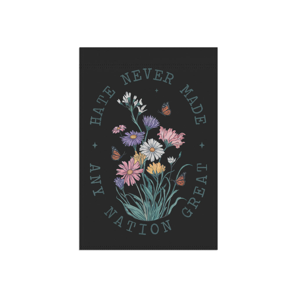 Flag, Political Protest Banner, Protest Sign, Garden Decor, House Decoration, Anti Trump Wildflower Design