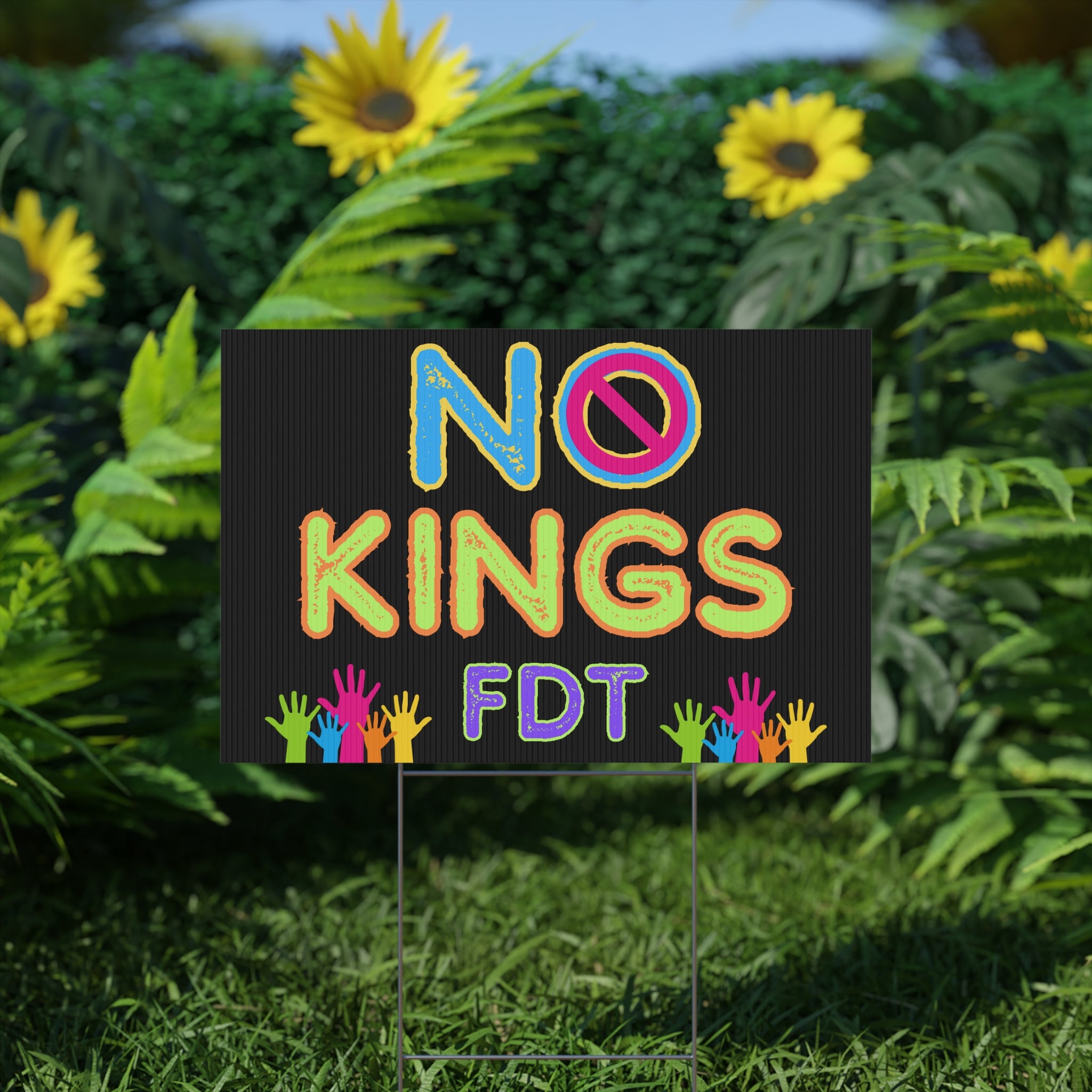 Plastic Yard Sign, Anti Trump Rights Activists No Kings Protest, Protest Sign, Activism Decor, Political Statement, Protest Art, Outdoor