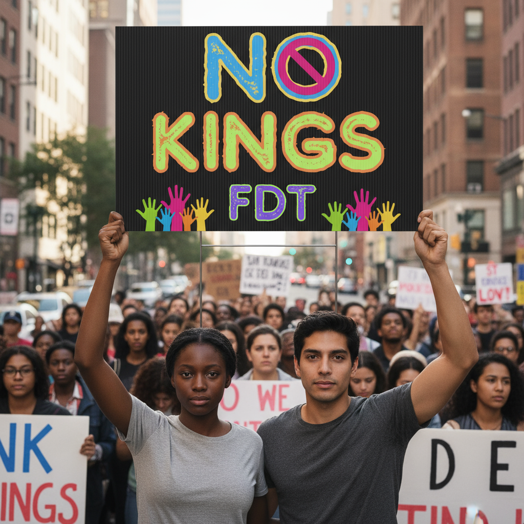 Plastic Yard Sign, Anti Trump Rights Activists No Kings Protest, Protest Sign, Activism Decor, Political Statement, Protest Art, Outdoor